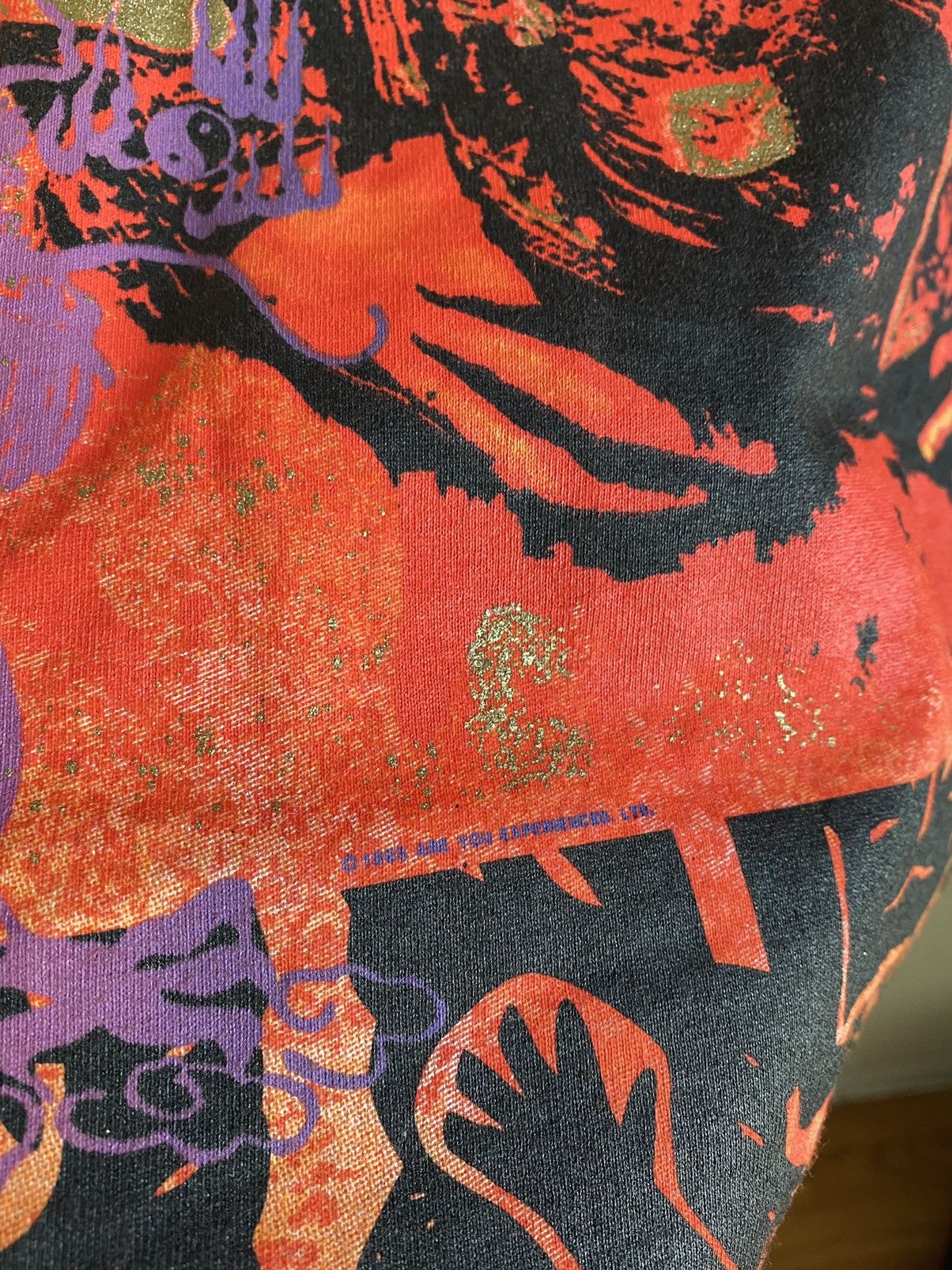 Band Tees × Jimi Hendrix × Vintage Vintage 90s Jimi Hendrix All Over Print Tee Size US XL / EU 56 / 4 - 5 Thumbnail