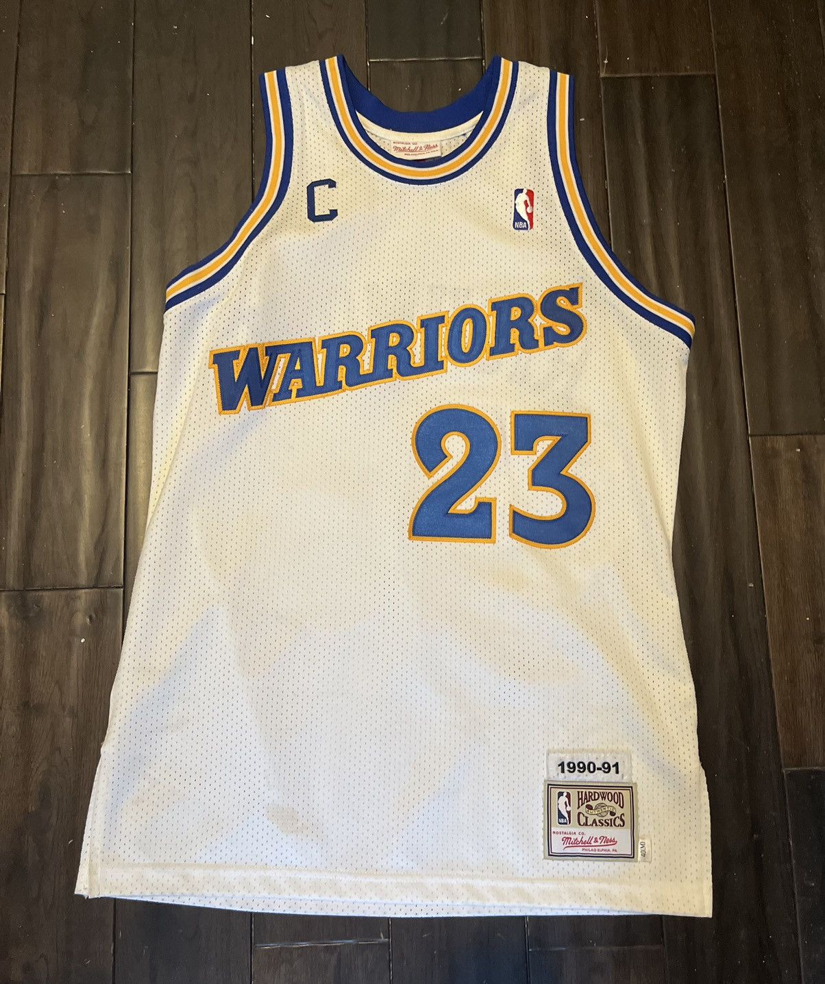 Mitchell Ness Rare Mitch Richmond 1991 Warriors Jersey White Grailed