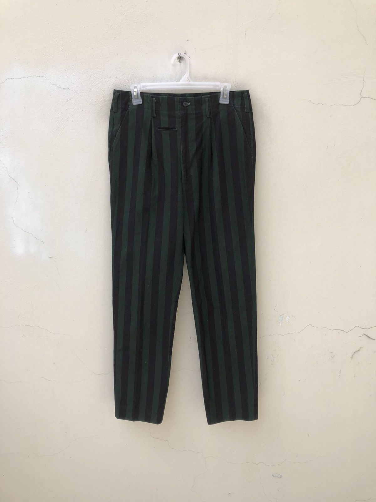 Michiko Koshino Vintage 90s Michiko Koshino Japan Border Stripe Trouser Pant Size US 30 / EU 46 - 7 Thumbnail
