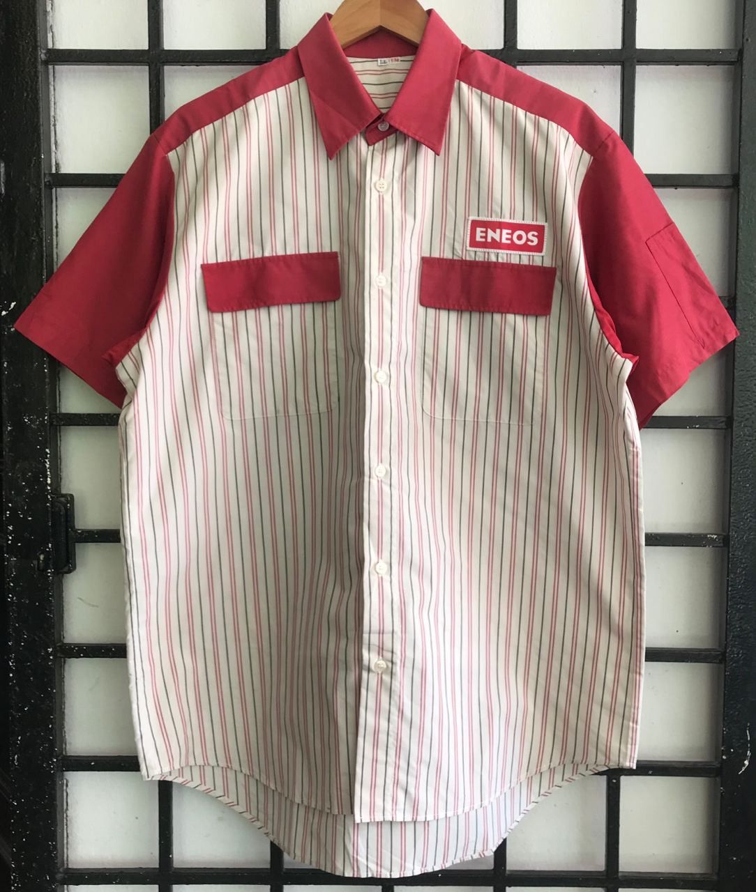Japanese Brand × Uniform Wares 🔥90's Vintage Initial D ENEOS Workwear Button up Shirt Size US XL / EU 56 / 4 - 2 Thumbnail