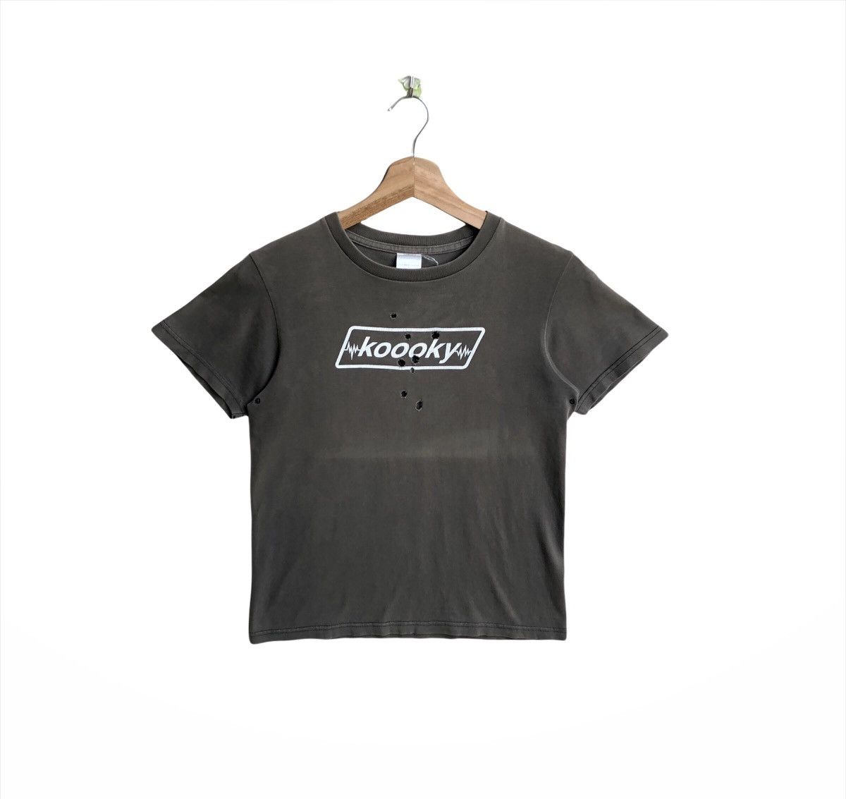 image of Number N Ine Number (N)Ine Koooky Distressed Baby T-Shirt Ss01 in Brown, Men's (Size Small)