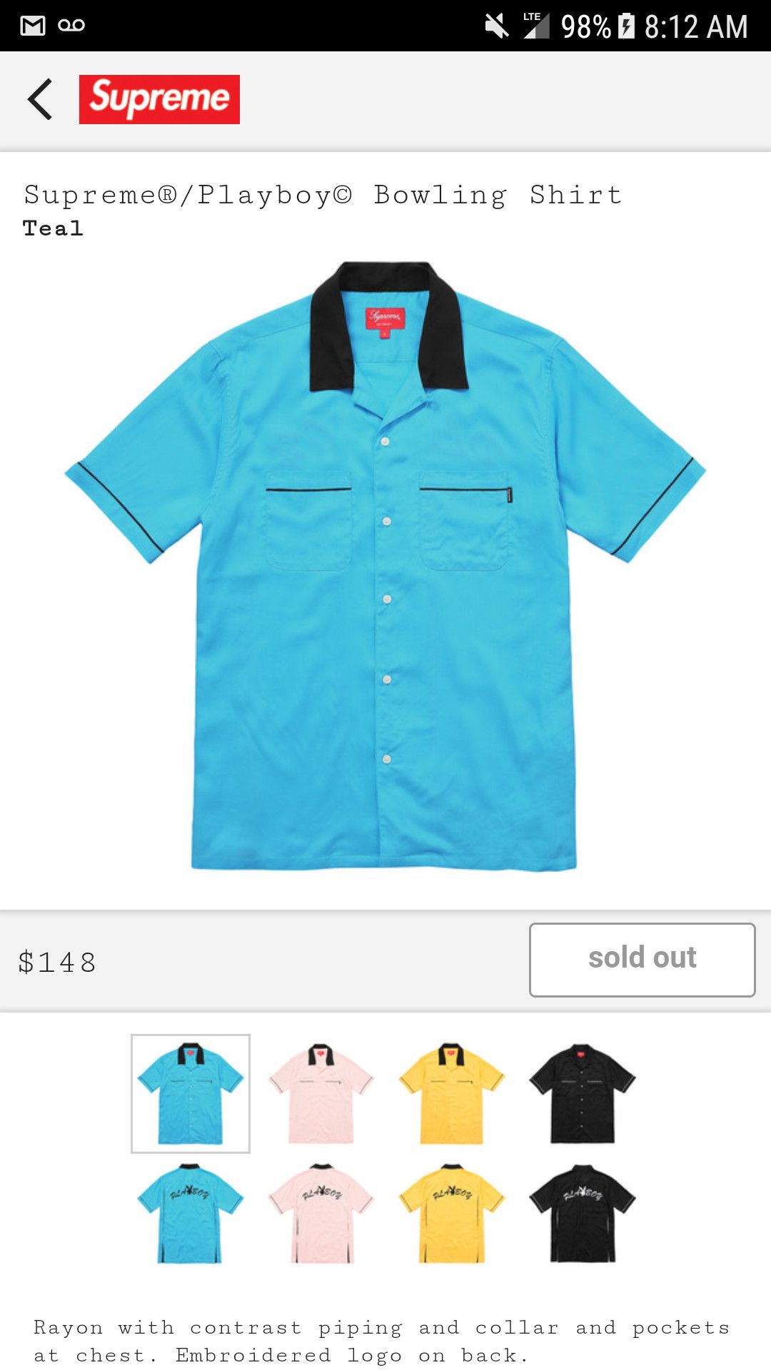 Supreme, Shirts, Supreme Playboy Soccer Jersey Light Blue