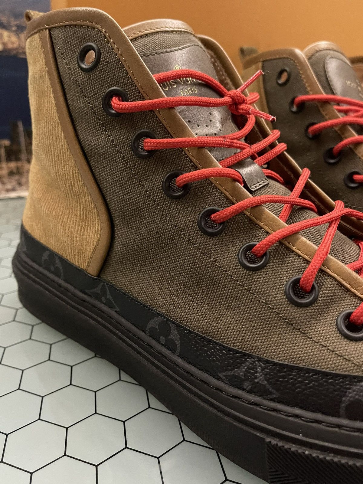 Lv yellowstone sneaker boot hot sale