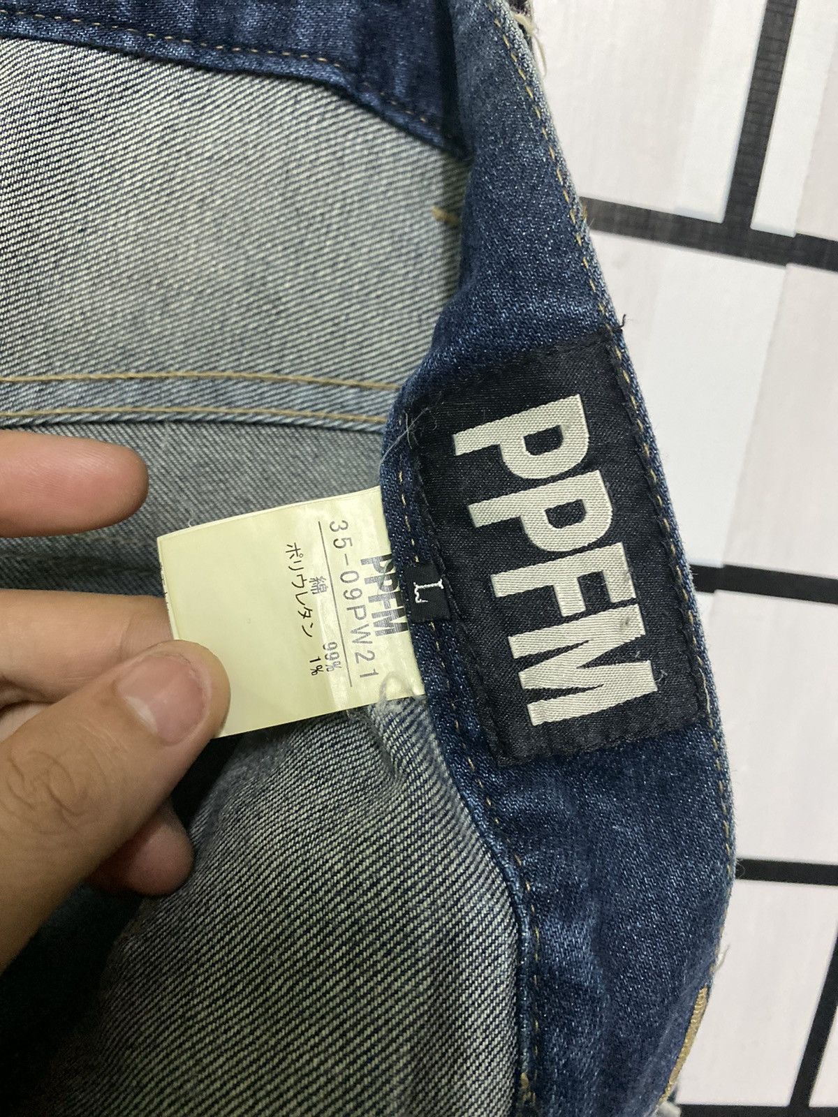 Japanese Brand × PPFM PPFM Distressed Colour Curved Jeans Size US 32 / EU 48 - 19 Thumbnail