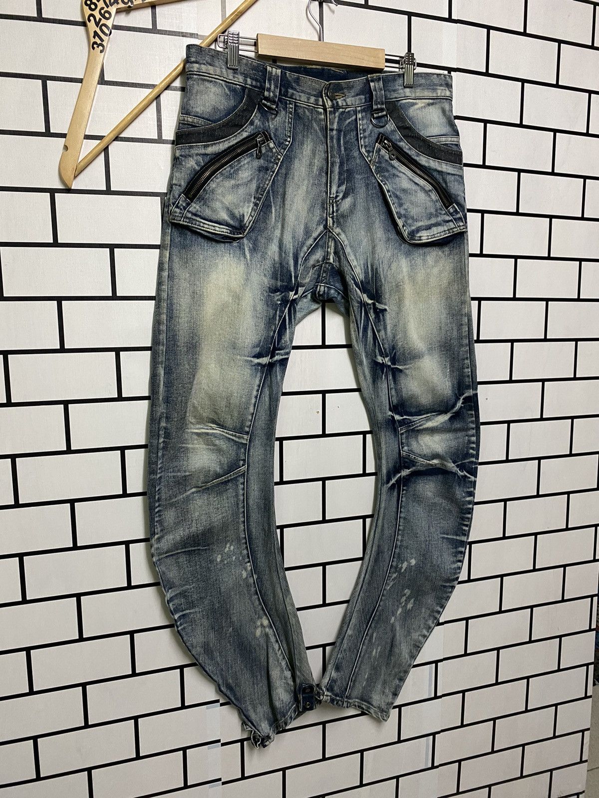 Japanese Brand × PPFM PPFM Distressed Colour Curved Jeans Size US 32 / EU 48 - 3 Thumbnail