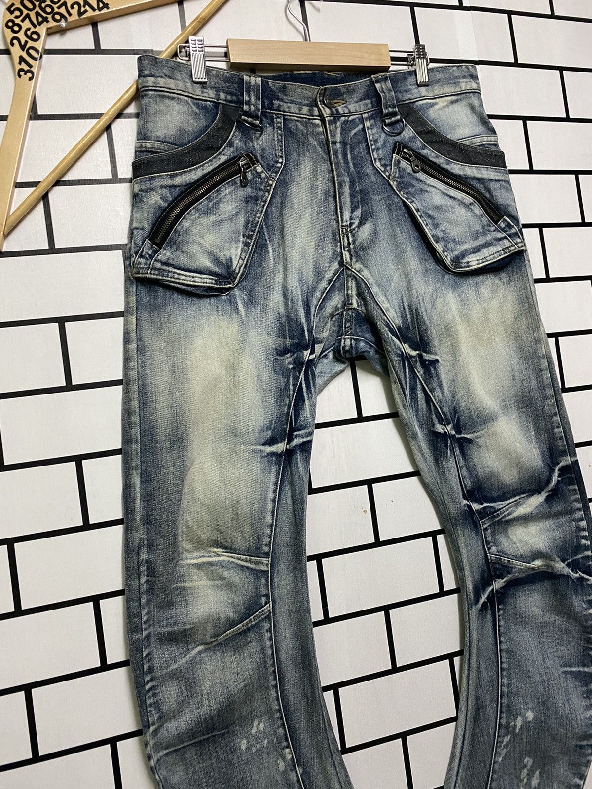 Japanese Brand × PPFM PPFM Distressed Colour Curved Jeans Size US 32 / EU 48 - 10 Thumbnail