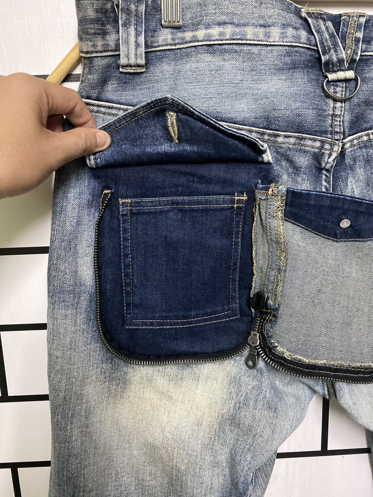 Japanese Brand × PPFM PPFM Distressed Colour Curved Jeans Size US 32 / EU 48 - 18 Thumbnail