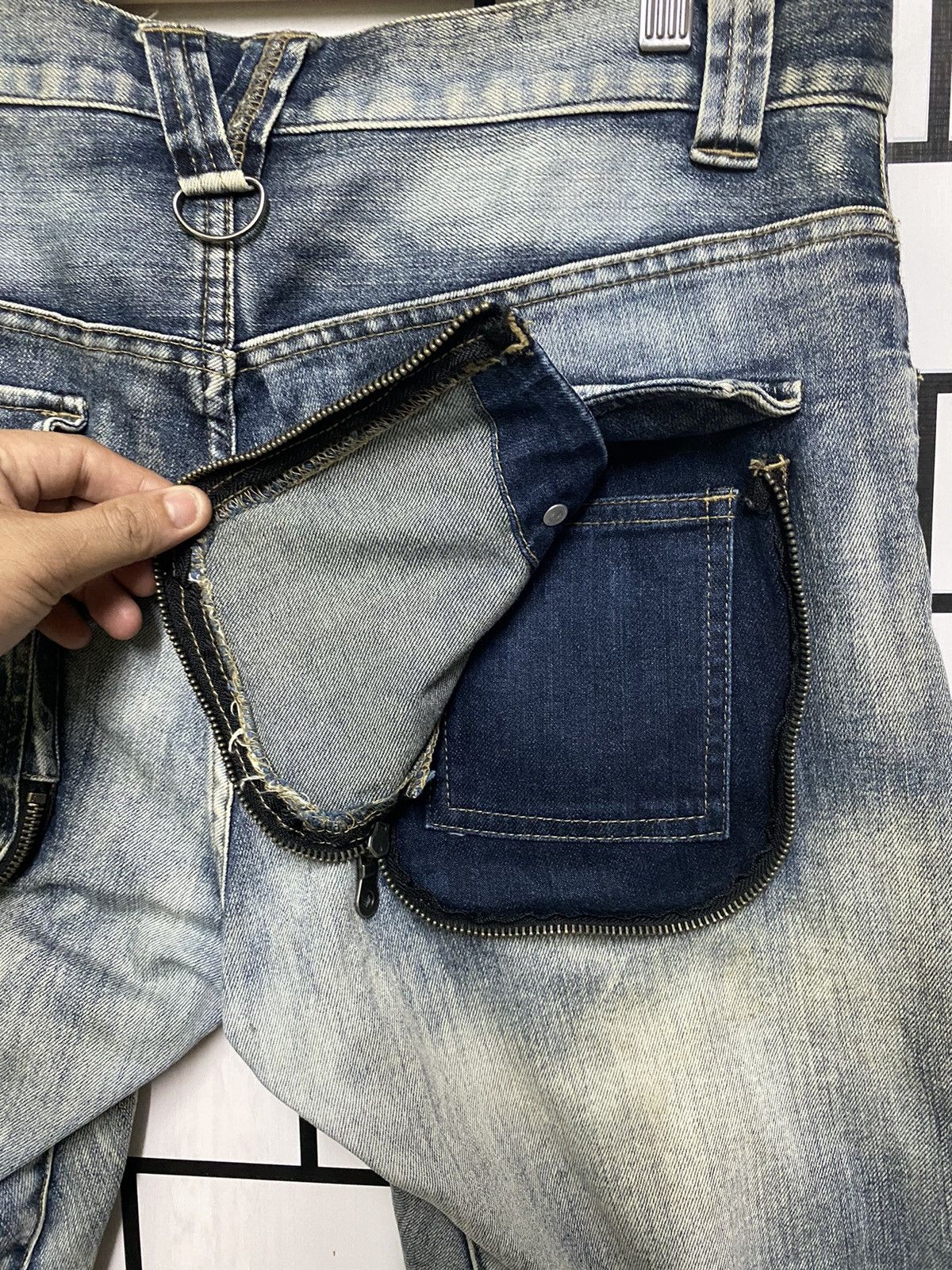 Japanese Brand × PPFM PPFM Distressed Colour Curved Jeans Size US 32 / EU 48 - 17 Thumbnail