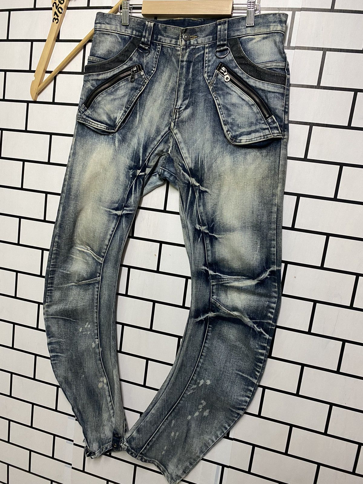 Japanese Brand × PPFM PPFM Distressed Colour Curved Jeans Size US 32 / EU 48 - 4 Thumbnail