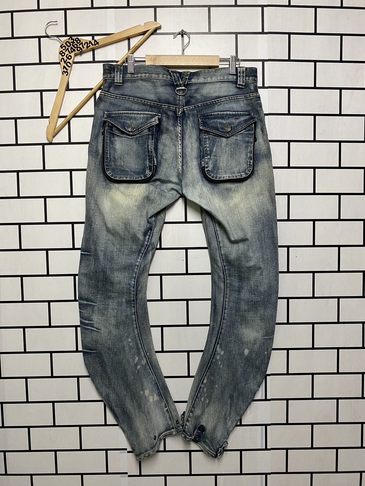 Japanese Brand × PPFM PPFM Distressed Colour Curved Jeans Size US 32 / EU 48 - 2 Thumbnail