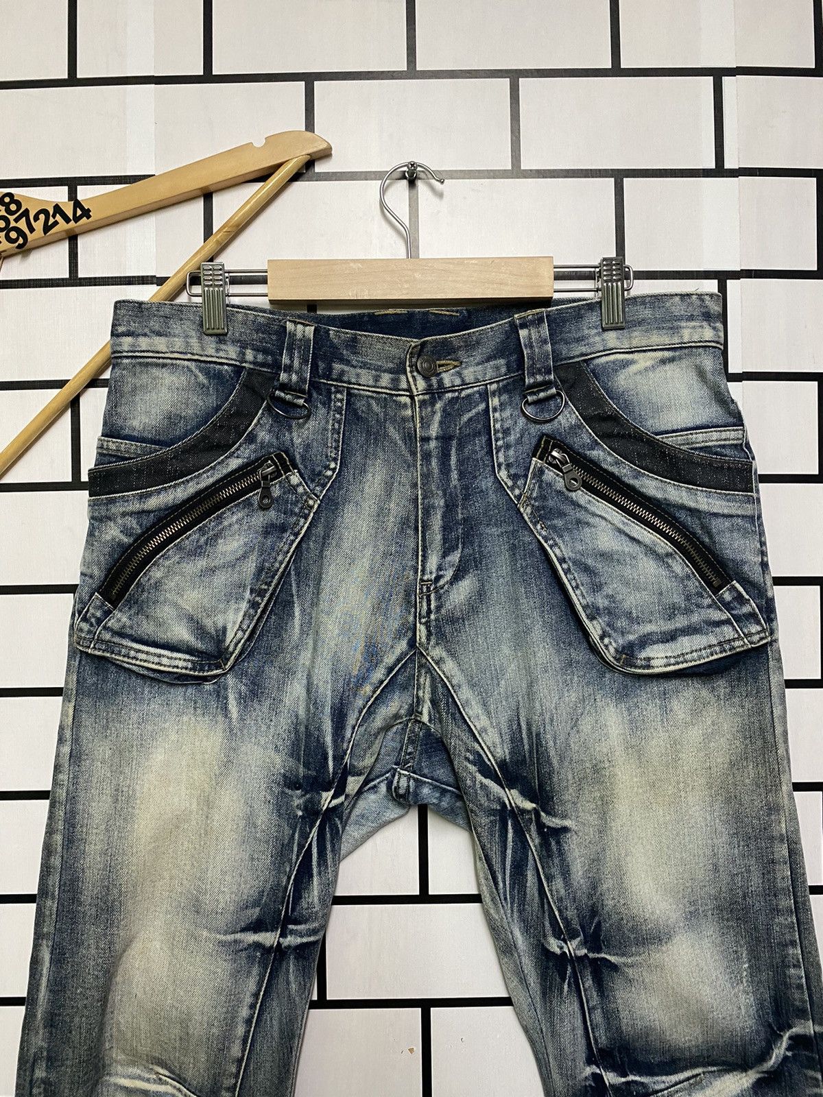 Japanese Brand × PPFM PPFM Distressed Colour Curved Jeans Size US 32 / EU 48 - 9 Thumbnail