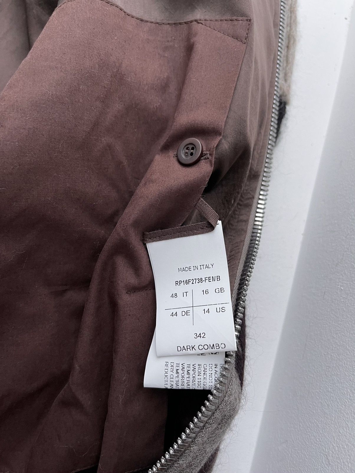 Rick Owens FW16 Mastodon Embroidered Wool Bomber Size US M / EU 48-50 / 2 - 12 Thumbnail