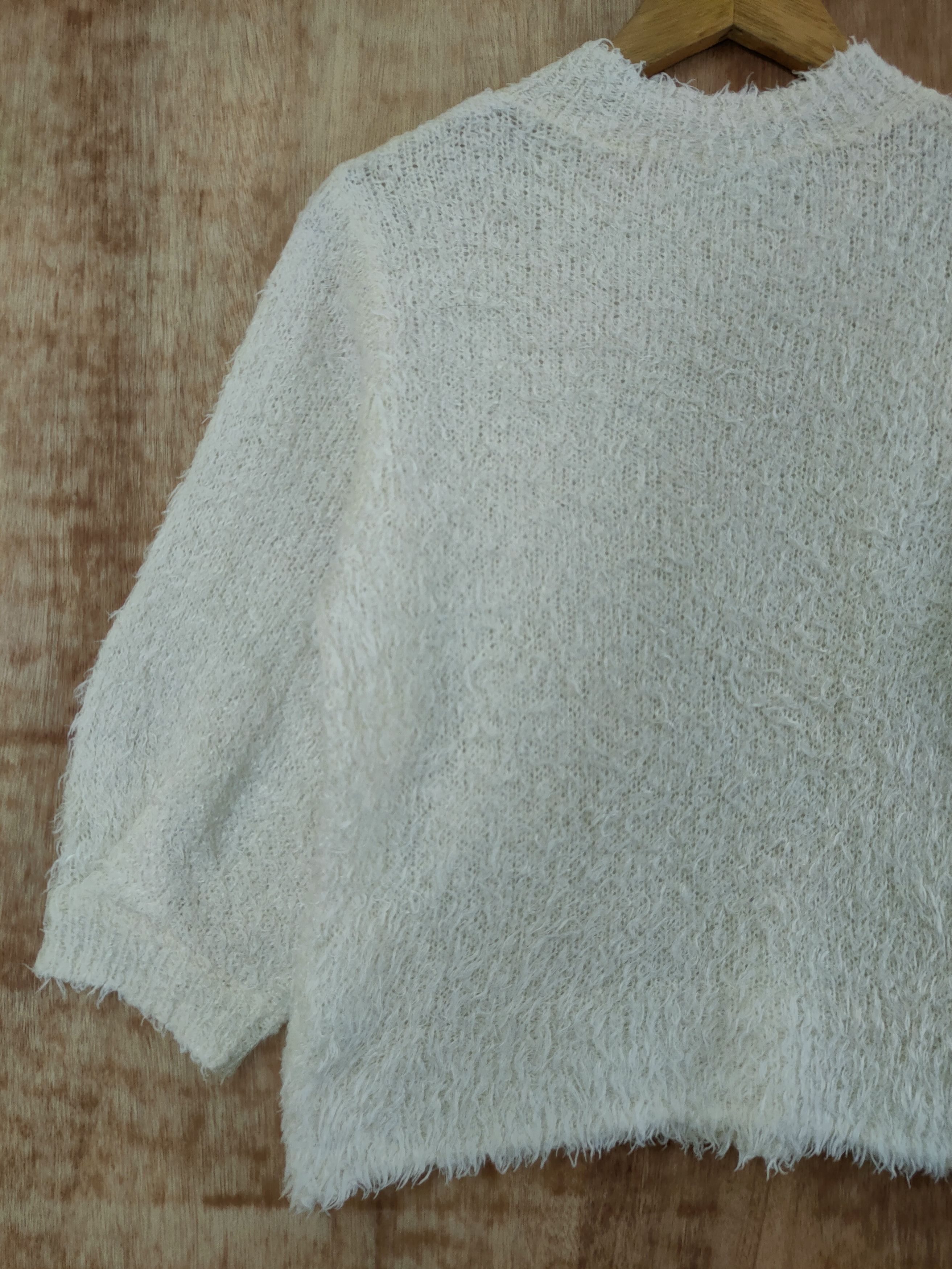Aran Isles Knitwear D GU mohair soft fur knitwear shag shaggy japan #46-485 Size M / US 6-8 / IT 42-44 - 7 Thumbnail