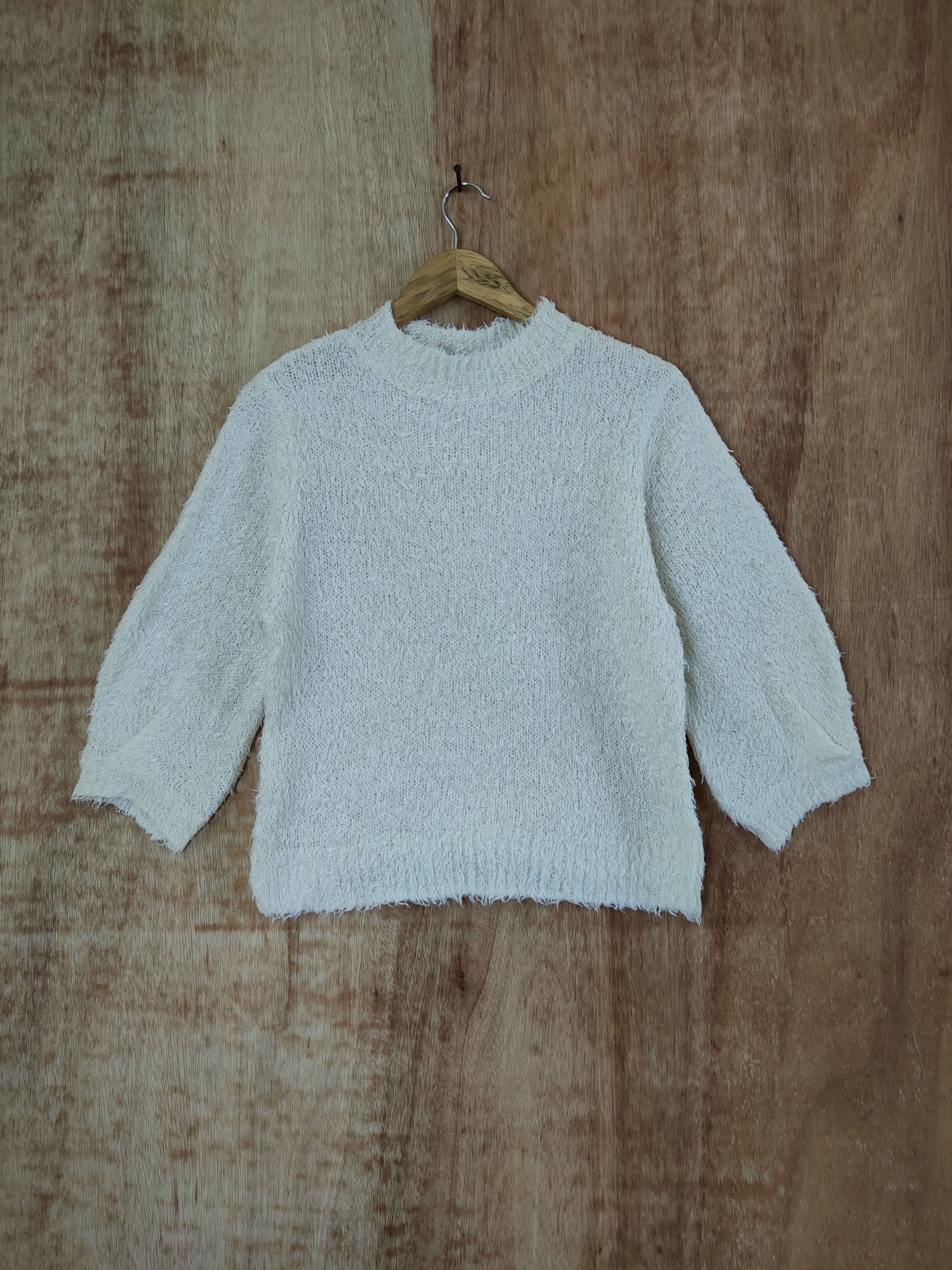 Aran Isles Knitwear D GU mohair soft fur knitwear shag shaggy japan #46-485 Size M / US 6-8 / IT 42-44 - 1 Thumbnail