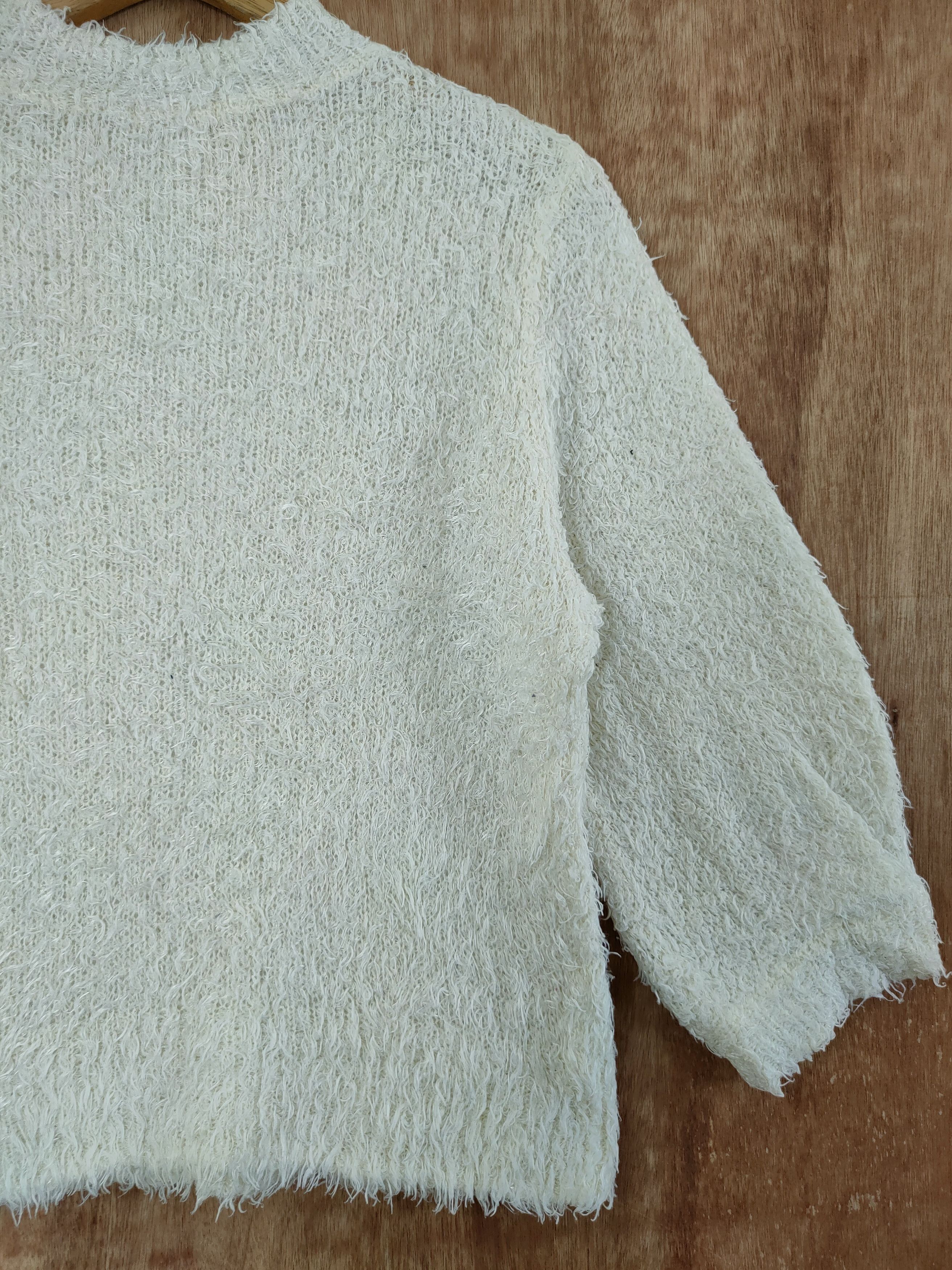 Aran Isles Knitwear D GU mohair soft fur knitwear shag shaggy japan #46-485 Size M / US 6-8 / IT 42-44 - 8 Thumbnail