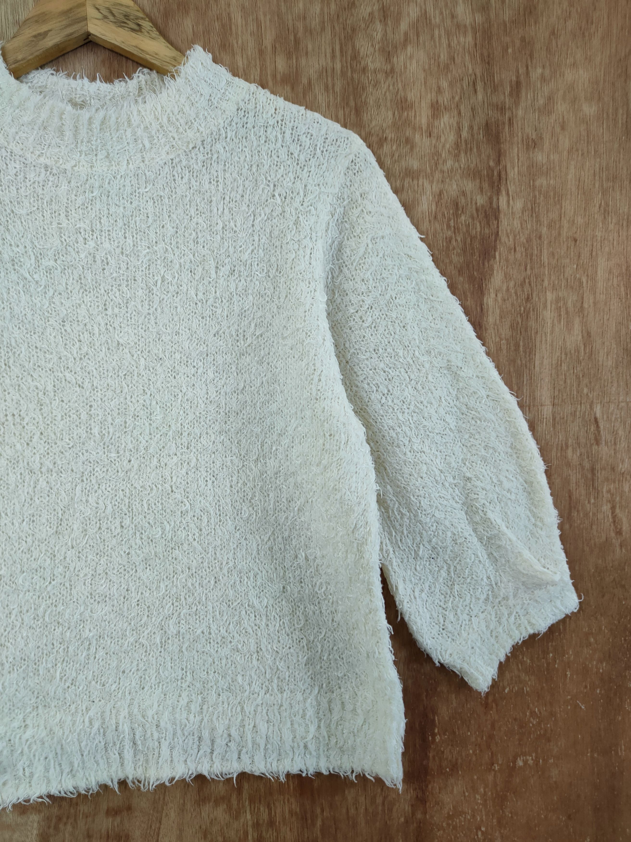 Aran Isles Knitwear D GU mohair soft fur knitwear shag shaggy japan #46-485 Size M / US 6-8 / IT 42-44 - 3 Thumbnail