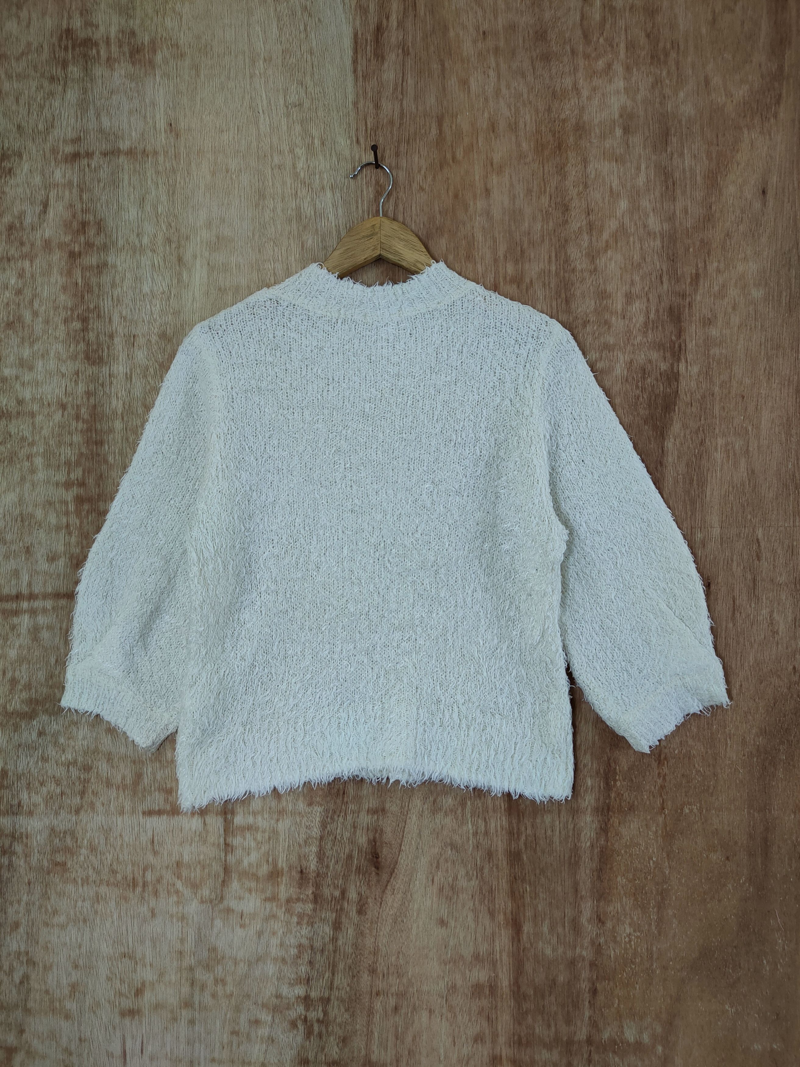 Aran Isles Knitwear D GU mohair soft fur knitwear shag shaggy japan #46-485 Size M / US 6-8 / IT 42-44 - 6 Thumbnail