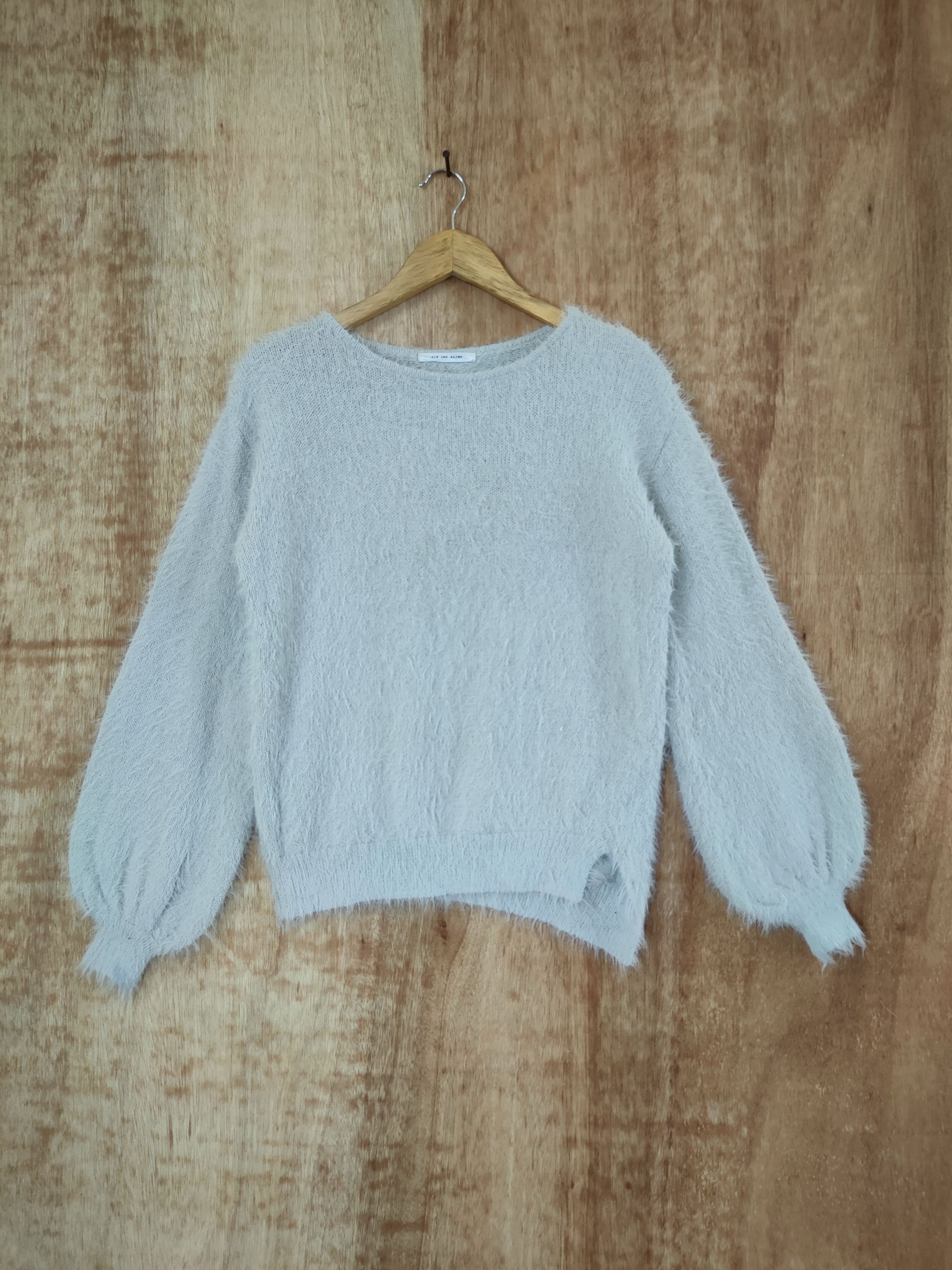 Japanese Brand DL Aix Les Bains mohair fur shag shaggy knitwear #46-491 Size US S / EU 44-46 / 1 - 1 Thumbnail