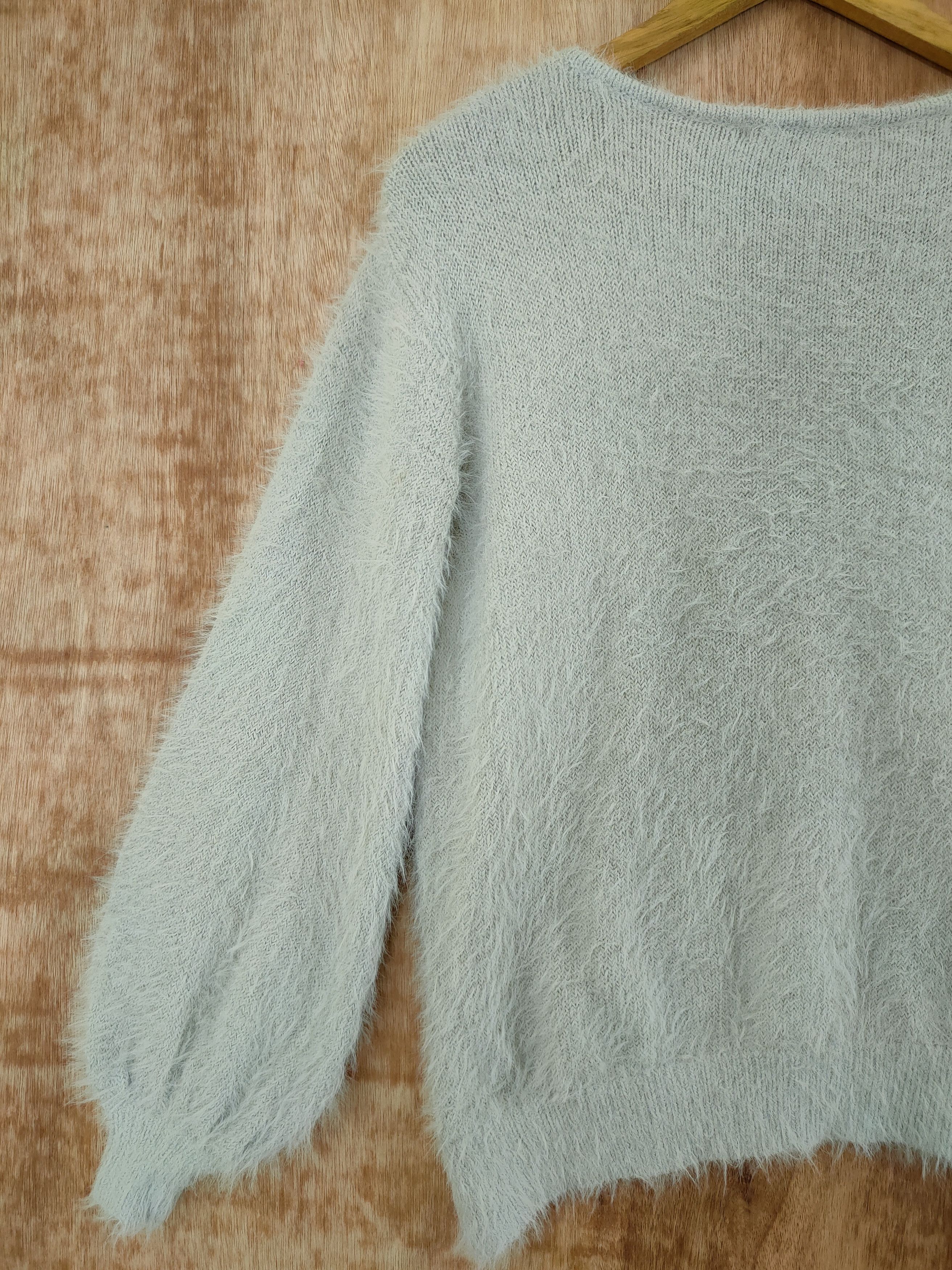 Japanese Brand DL Aix Les Bains mohair fur shag shaggy knitwear #46-491 Size US S / EU 44-46 / 1 - 9 Thumbnail
