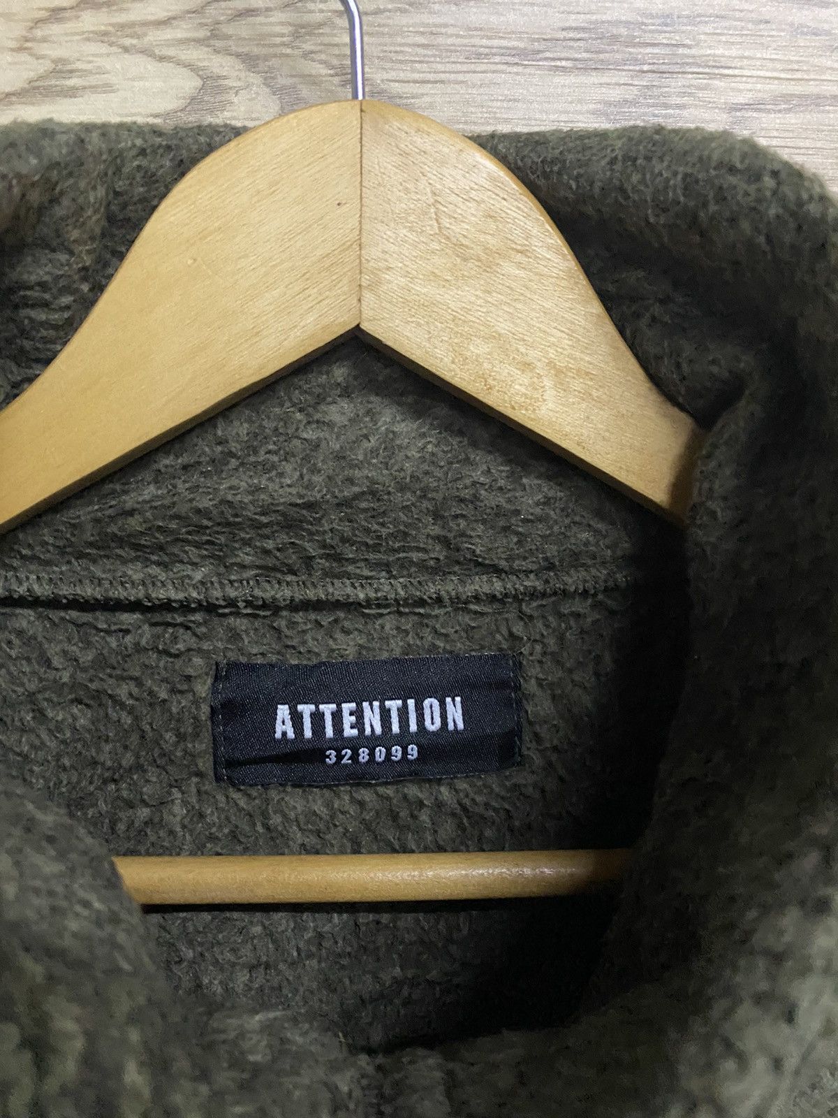 Japanese Brand Attention 328099 Olive Green Sherpa Fleece Vest – Outdoor Size US L / EU 52-54 / 3 - 4 Thumbnail