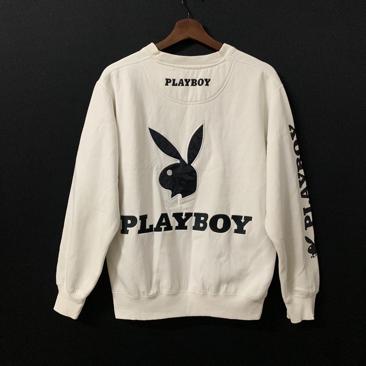 Playboy × Vintage 90s Playboy Big Logo Crewneck Sweater Size US M / EU 48-50 / 2 - 7 Thumbnail
