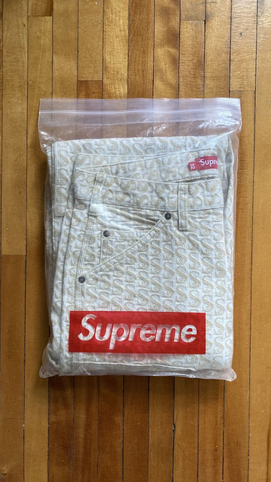 Supreme Supreme Monogram Double Knee Denim Painter Pant | Grailed