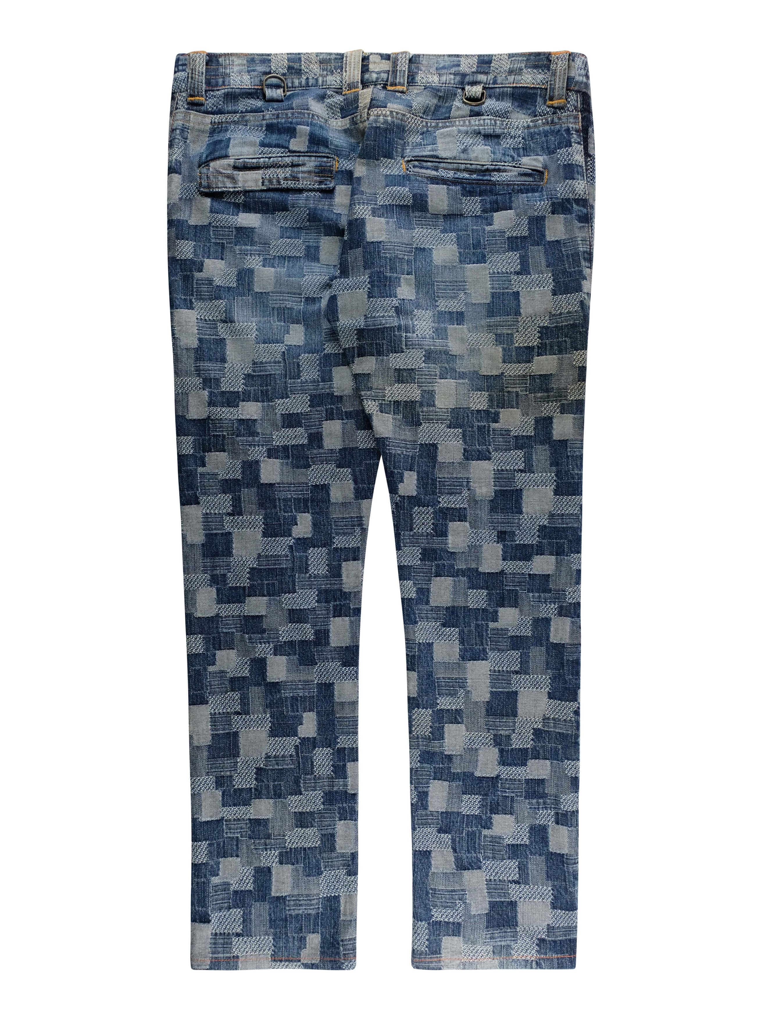 Blackmeans BLACK FRIDAY Patchwork Reconstructed Jeans Size US 33 - 2 Thumbnail