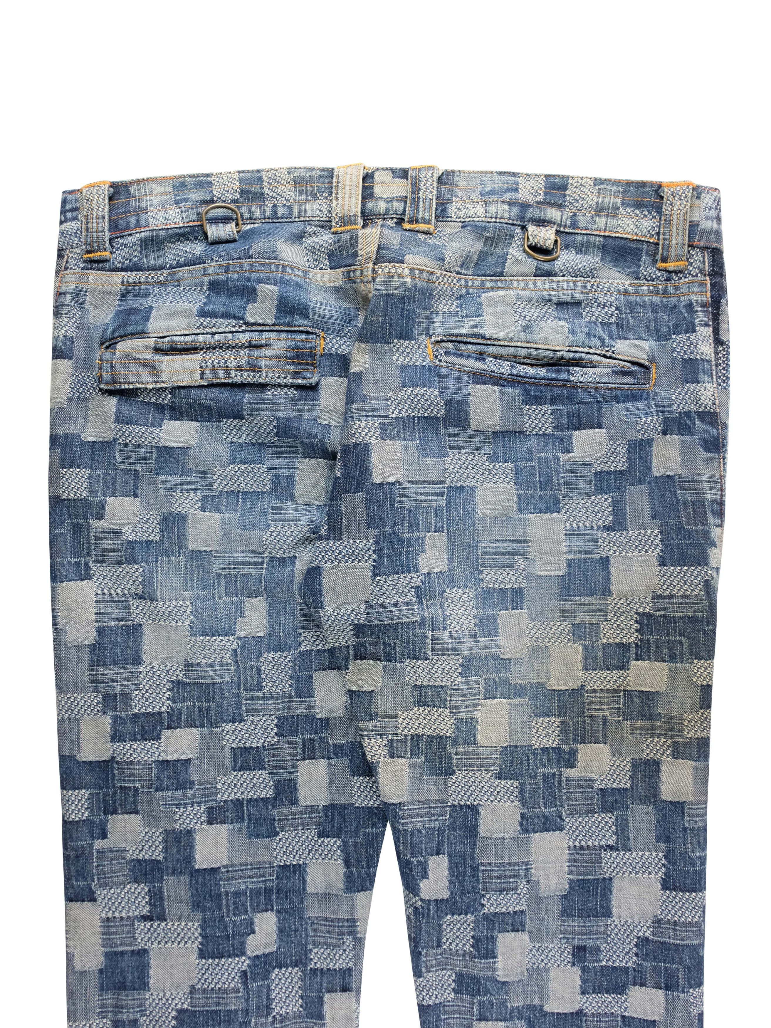 Blackmeans BLACK FRIDAY Patchwork Reconstructed Jeans Size US 33 - 4 Thumbnail