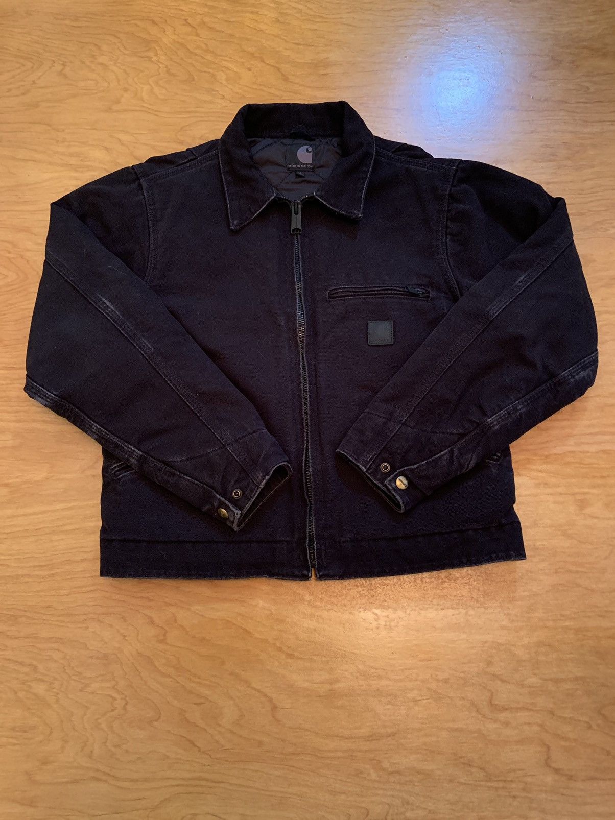 Carhartt Blacked Out Detroit Jacket Chrysler x Carhartt | Grailed