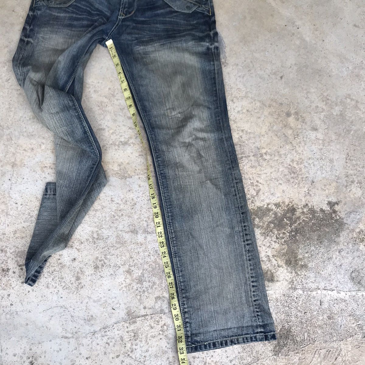 Japanese Brand Nicole Club For Men Denim Flares Bleach Size US 34 / EU 50 - 16 Thumbnail
