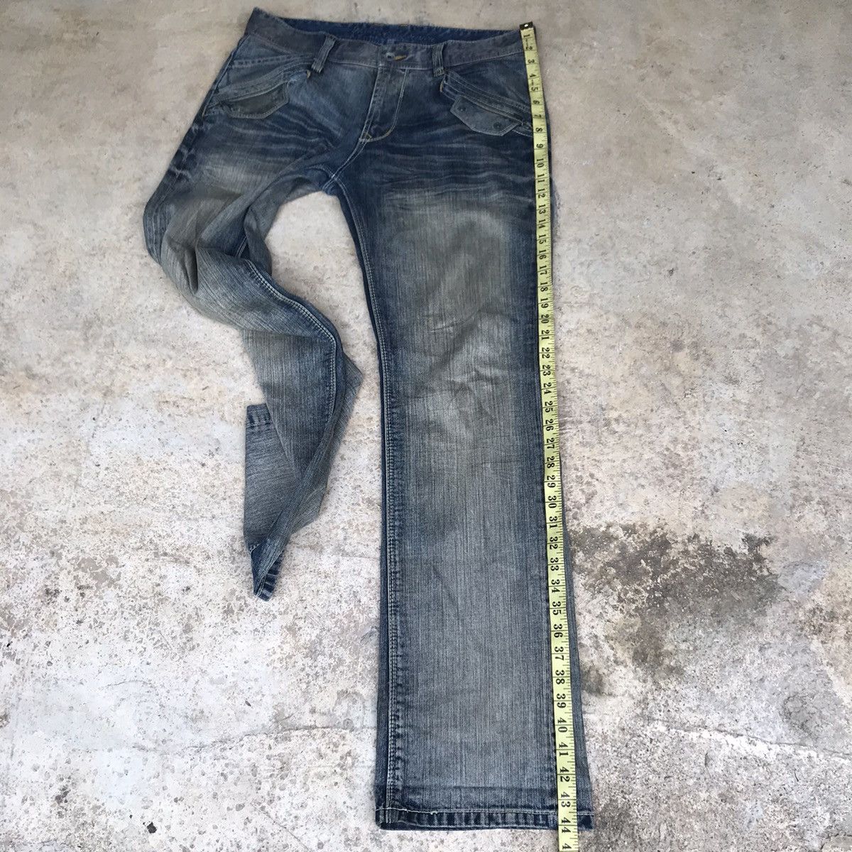 Japanese Brand Nicole Club For Men Denim Flares Bleach Size US 34 / EU 50 - 17 Thumbnail