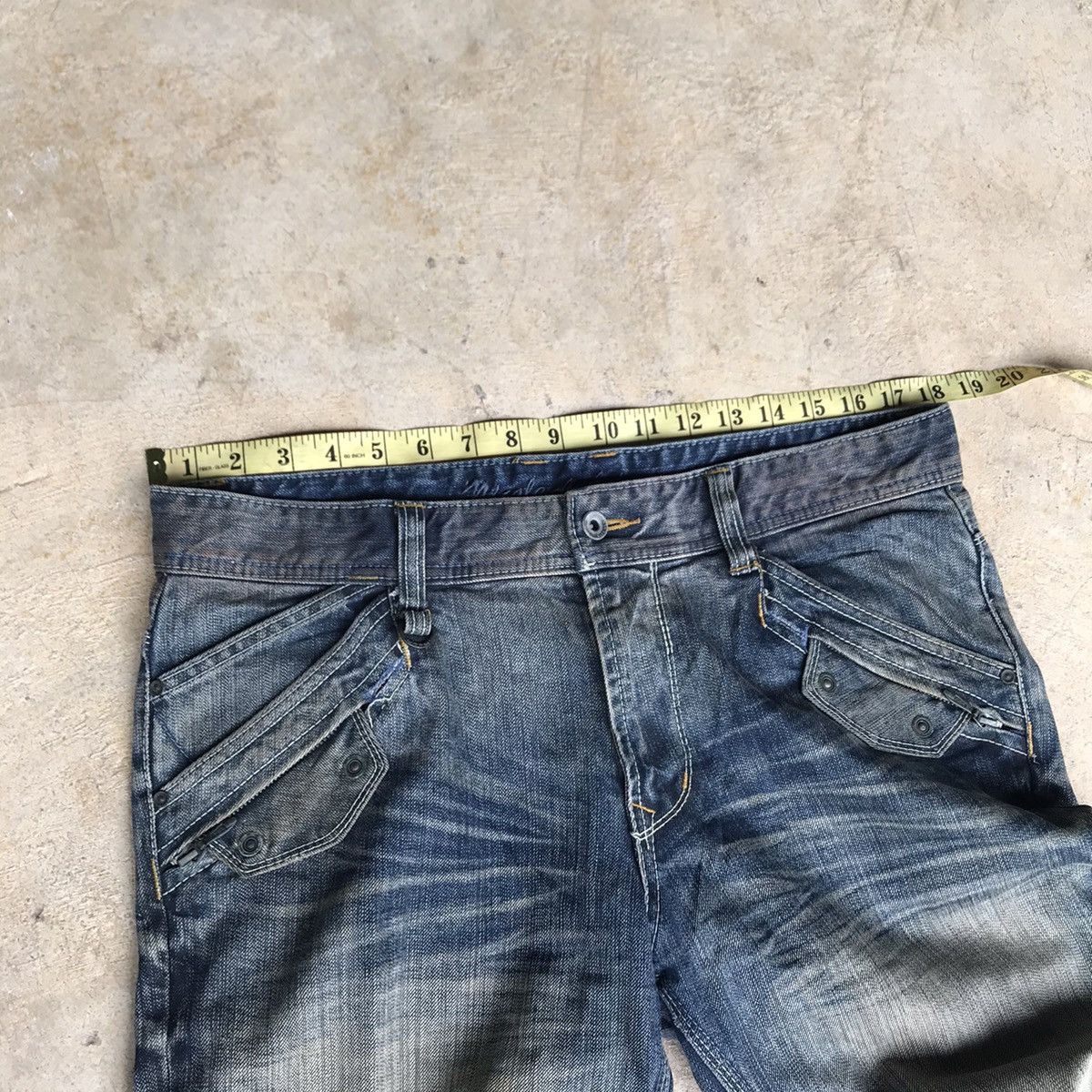 Japanese Brand Nicole Club For Men Denim Flares Bleach Size US 34 / EU 50 - 15 Thumbnail