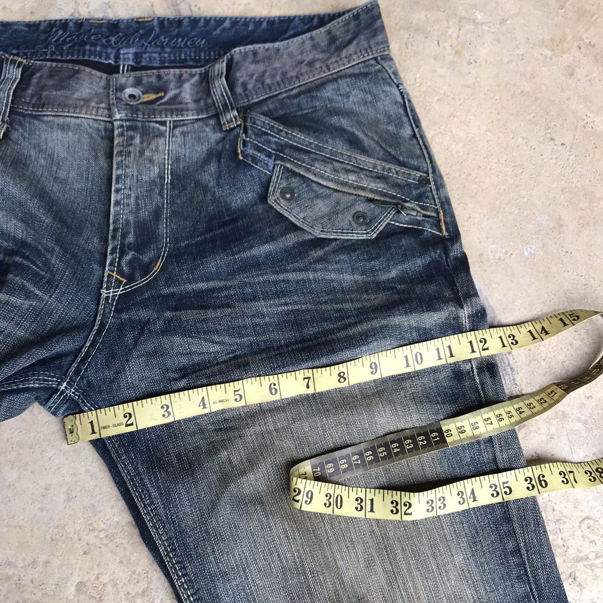 Japanese Brand Nicole Club For Men Denim Flares Bleach Size US 34 / EU 50 - 19 Thumbnail