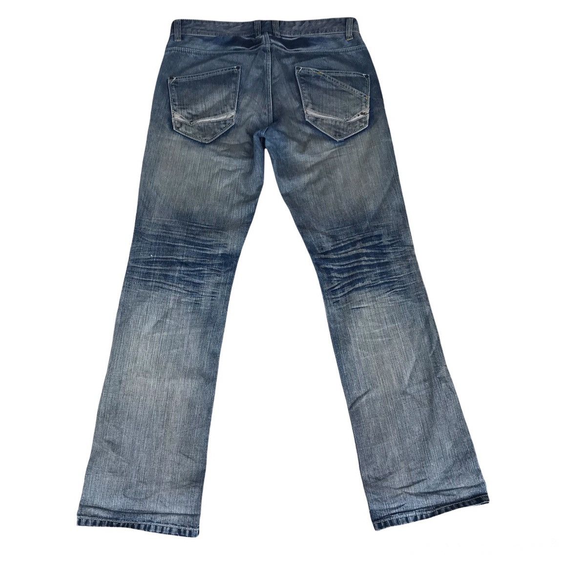 Japanese Brand Nicole Club For Men Denim Flares Bleach Size US 34 / EU 50 - 2 Thumbnail