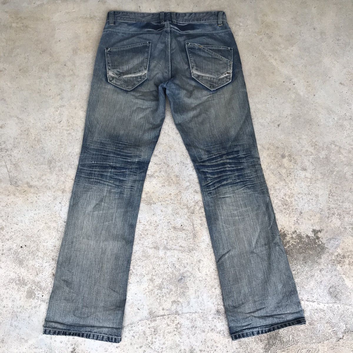 Japanese Brand Nicole Club For Men Denim Flares Bleach Size US 34 / EU 50 - 9 Thumbnail