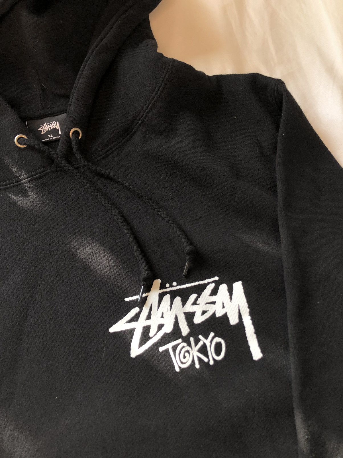 Stussy WAVE DYE BEACH SHELL Windbreaker Jacket - Black size