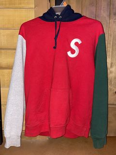 Supreme S Logo Colorblocked Hoodie | Grailed