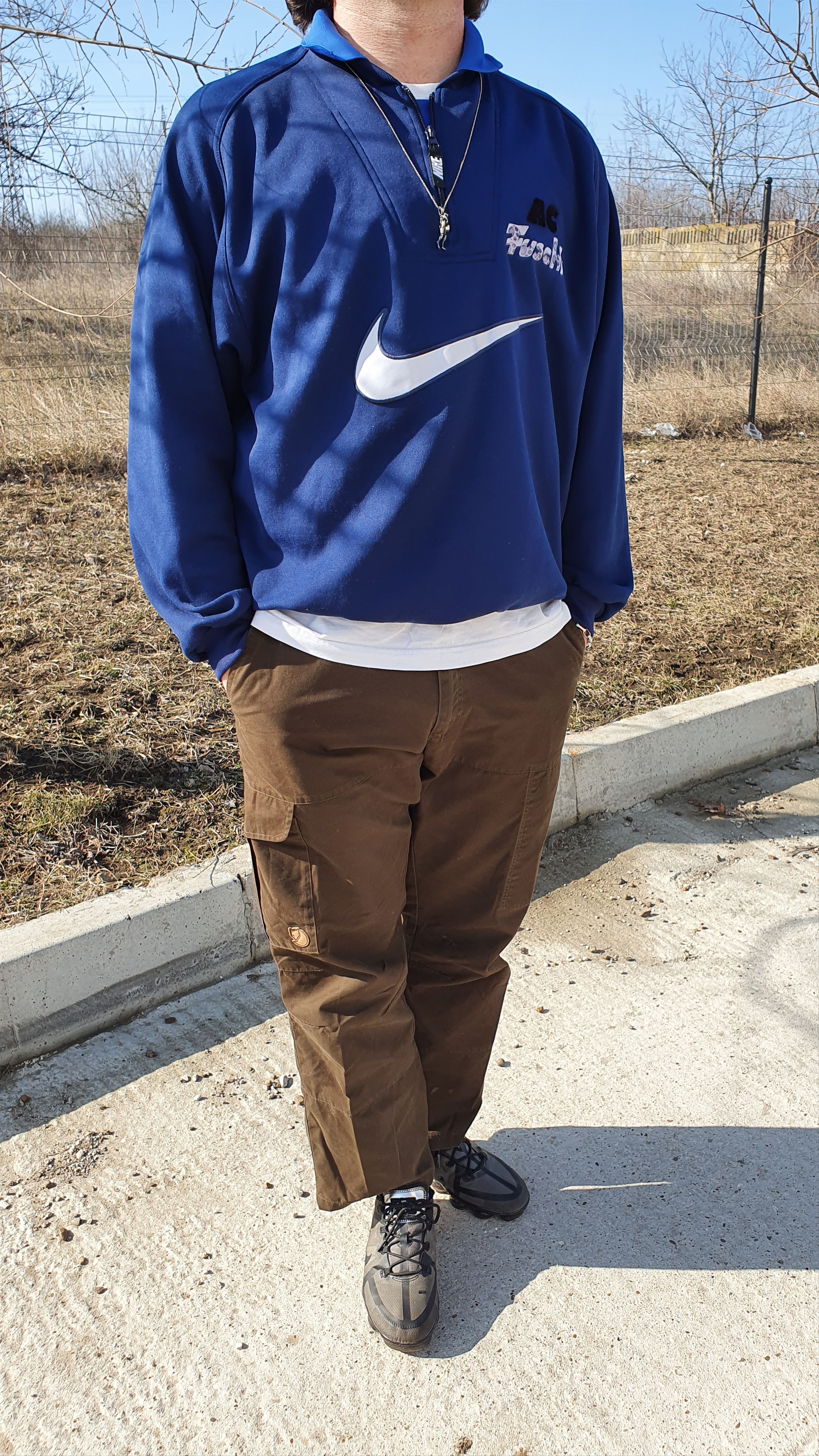 Nike Rare NIKE Central Swoosh Half Zip Travis Scott Sweatshirt Size US L / EU 52-54 / 3 - 16 Thumbnail