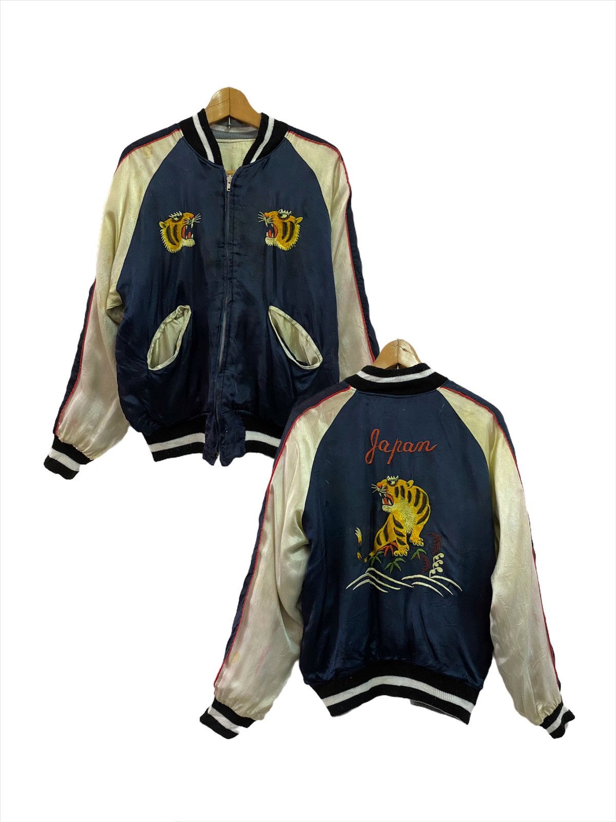 Japanese Brand × Vintage Vintage Sukajan Eagle X Tiger Reversible Souvenir Jacket Size US M / EU 48-50 / 2 - 8 Thumbnail