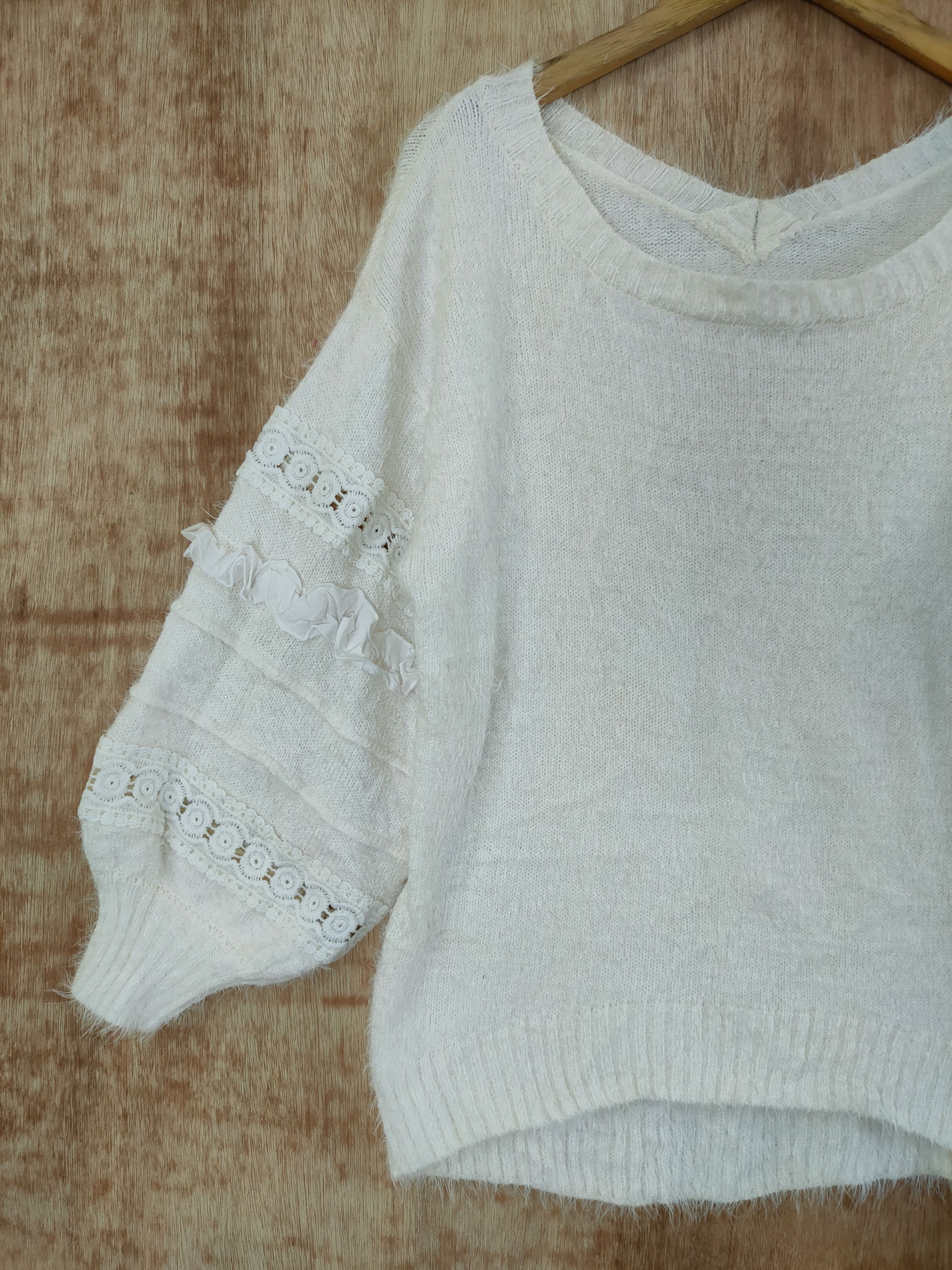 Aran Crafts DL Lilou de mohair soft fur shaggy knitwear japan #46-520 Size US M / EU 48-50 / 2 - 2 Thumbnail