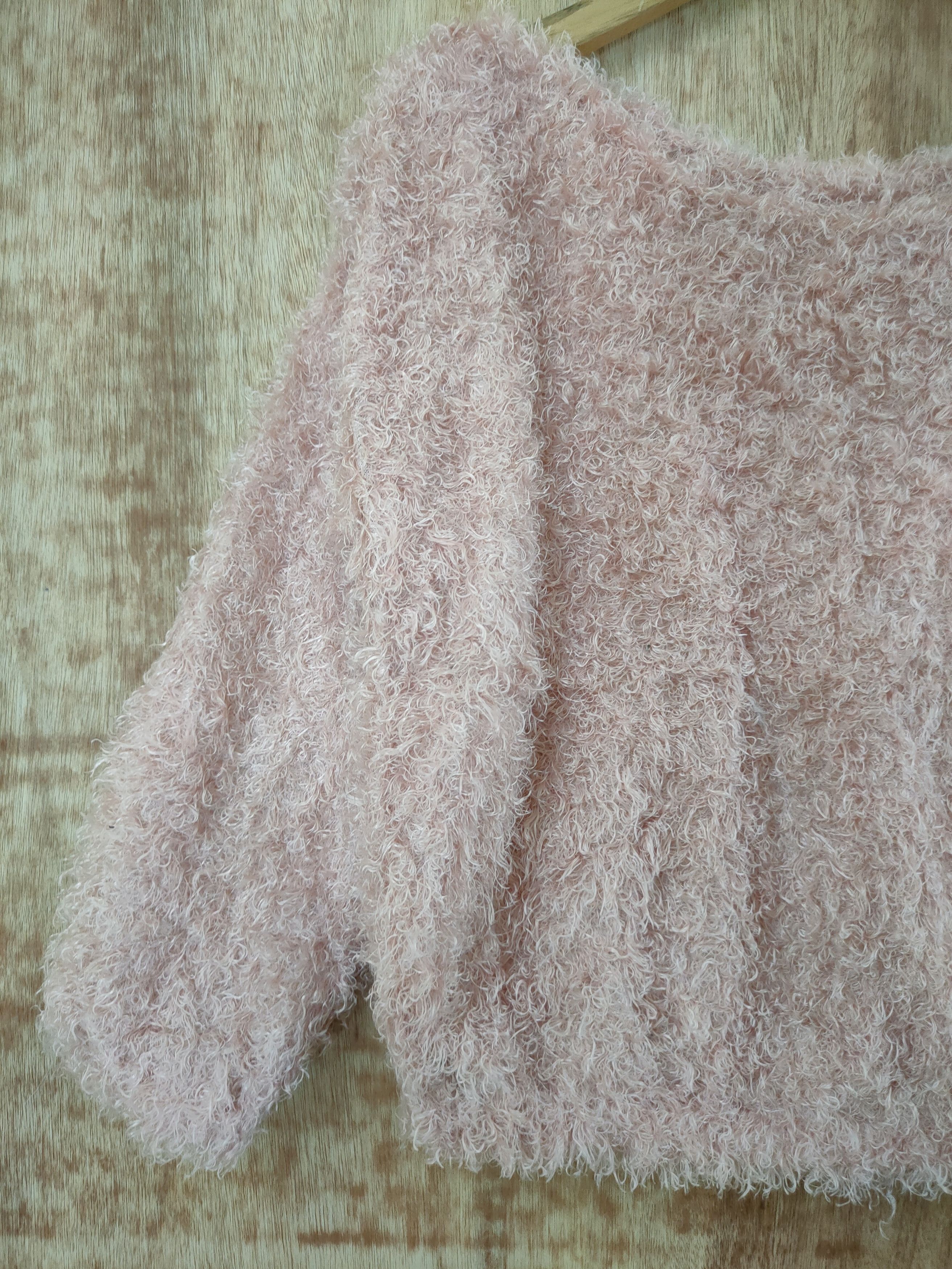 Homespun Knitwear D Vis Mohair Soft Fur shaggy knitwear winter pink #46-512 Size S / US 4 / IT 40 - 2 Thumbnail