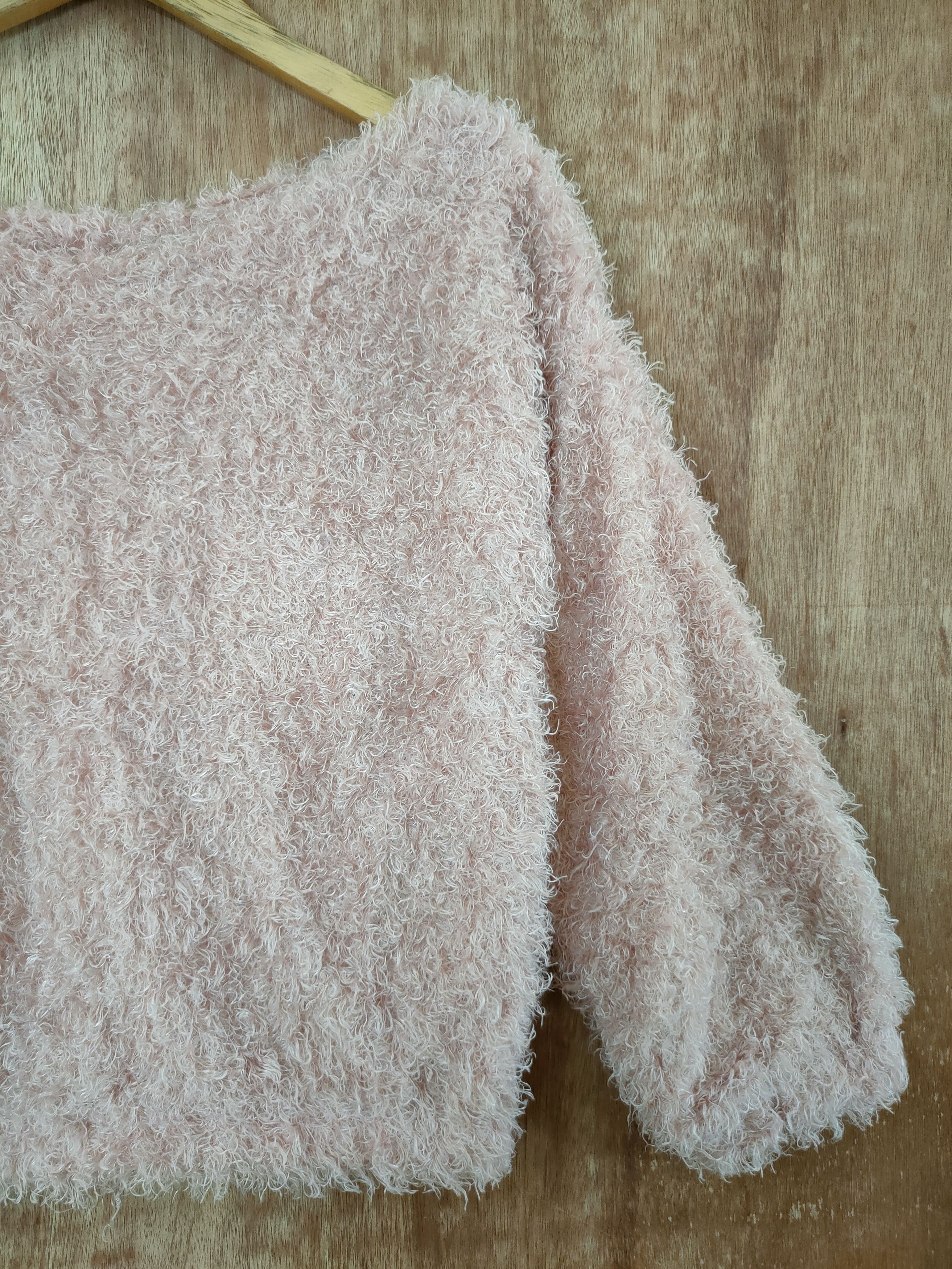Homespun Knitwear D Vis Mohair Soft Fur shaggy knitwear winter pink #46-512 Size S / US 4 / IT 40 - 3 Thumbnail