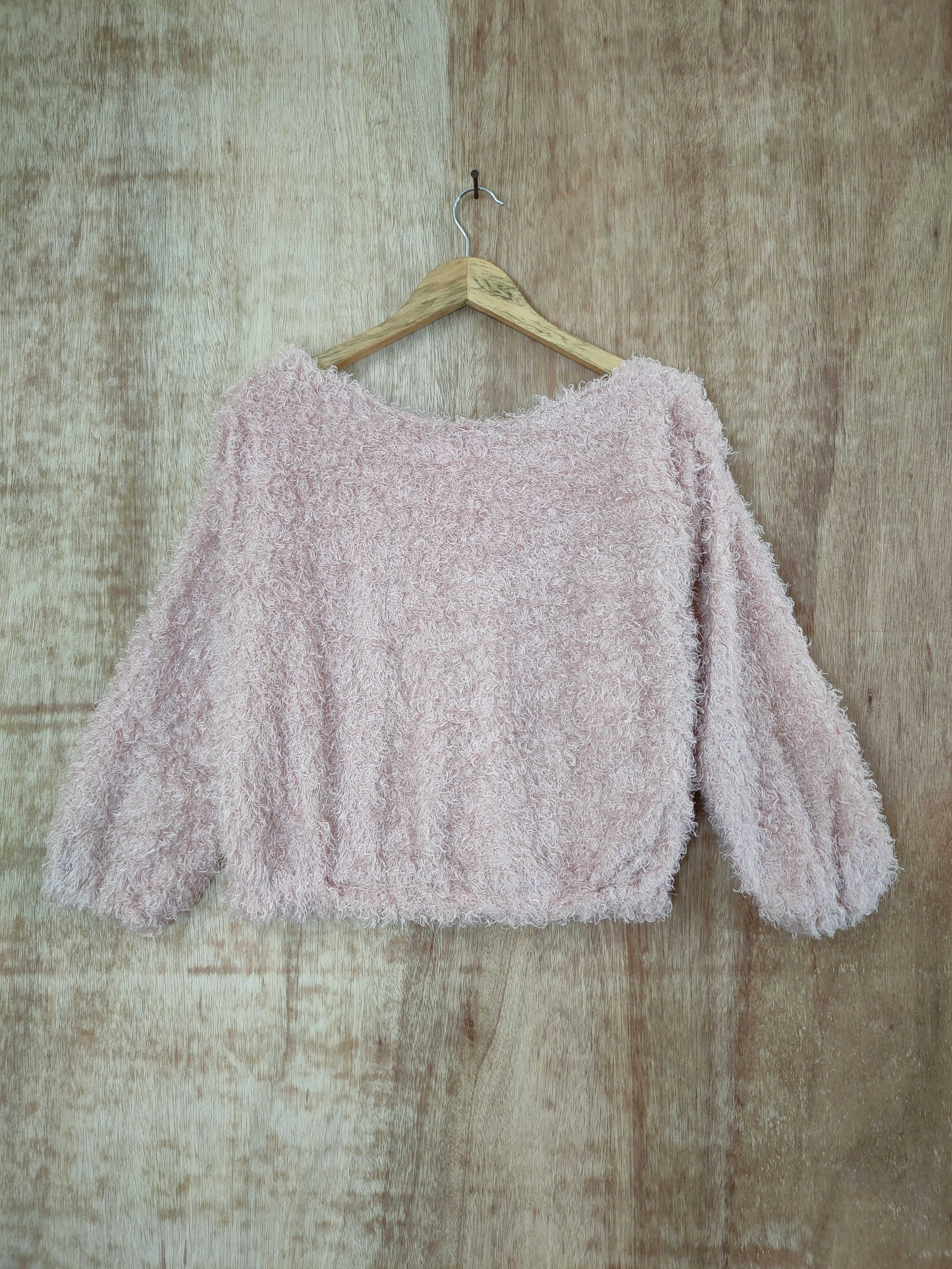 Homespun Knitwear D Vis Mohair Soft Fur shaggy knitwear winter pink #46-512 Size S / US 4 / IT 40 - 8 Thumbnail