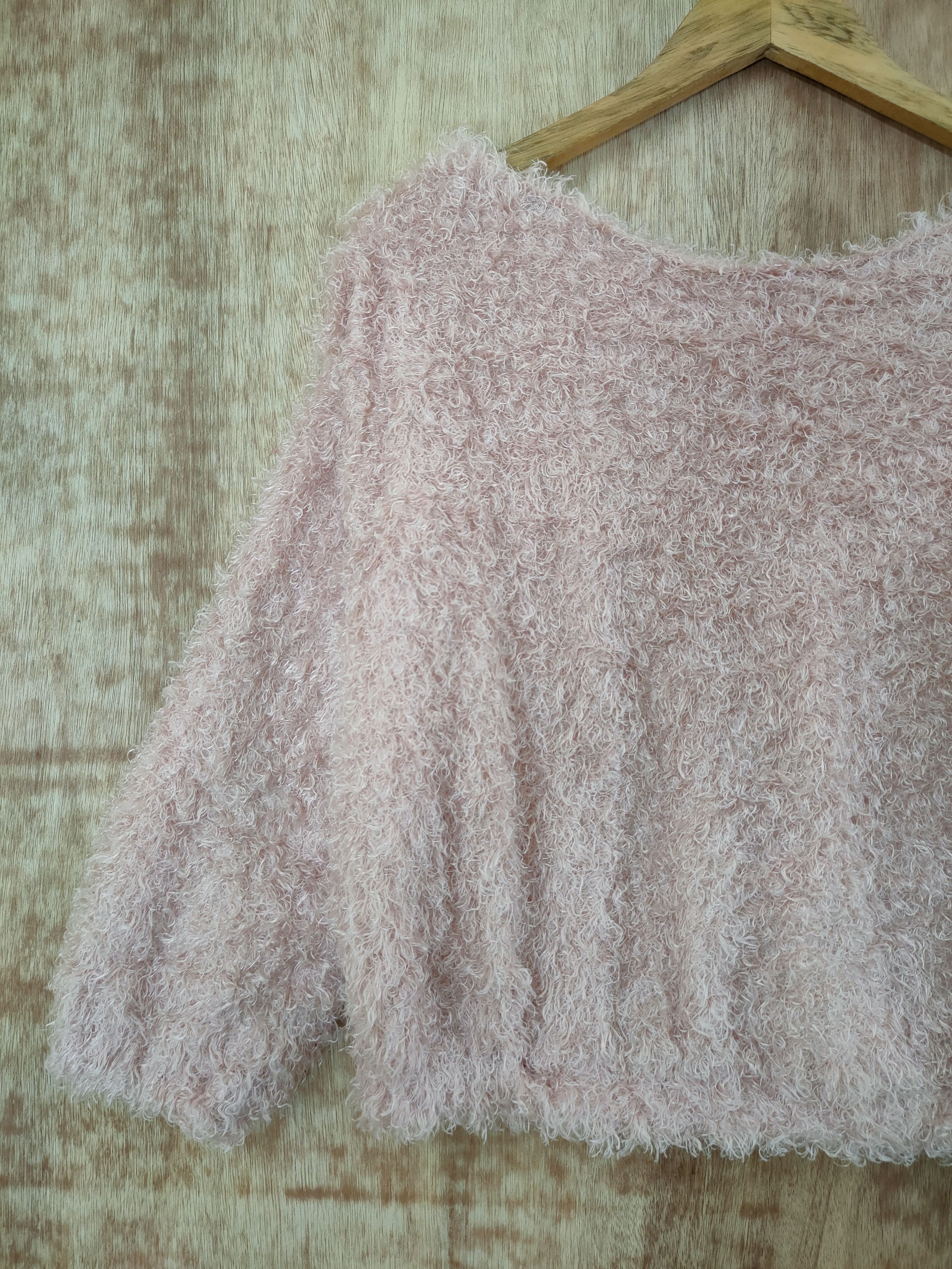 Homespun Knitwear D Vis Mohair Soft Fur shaggy knitwear winter pink #46-512 Size S / US 4 / IT 40 - 9 Thumbnail