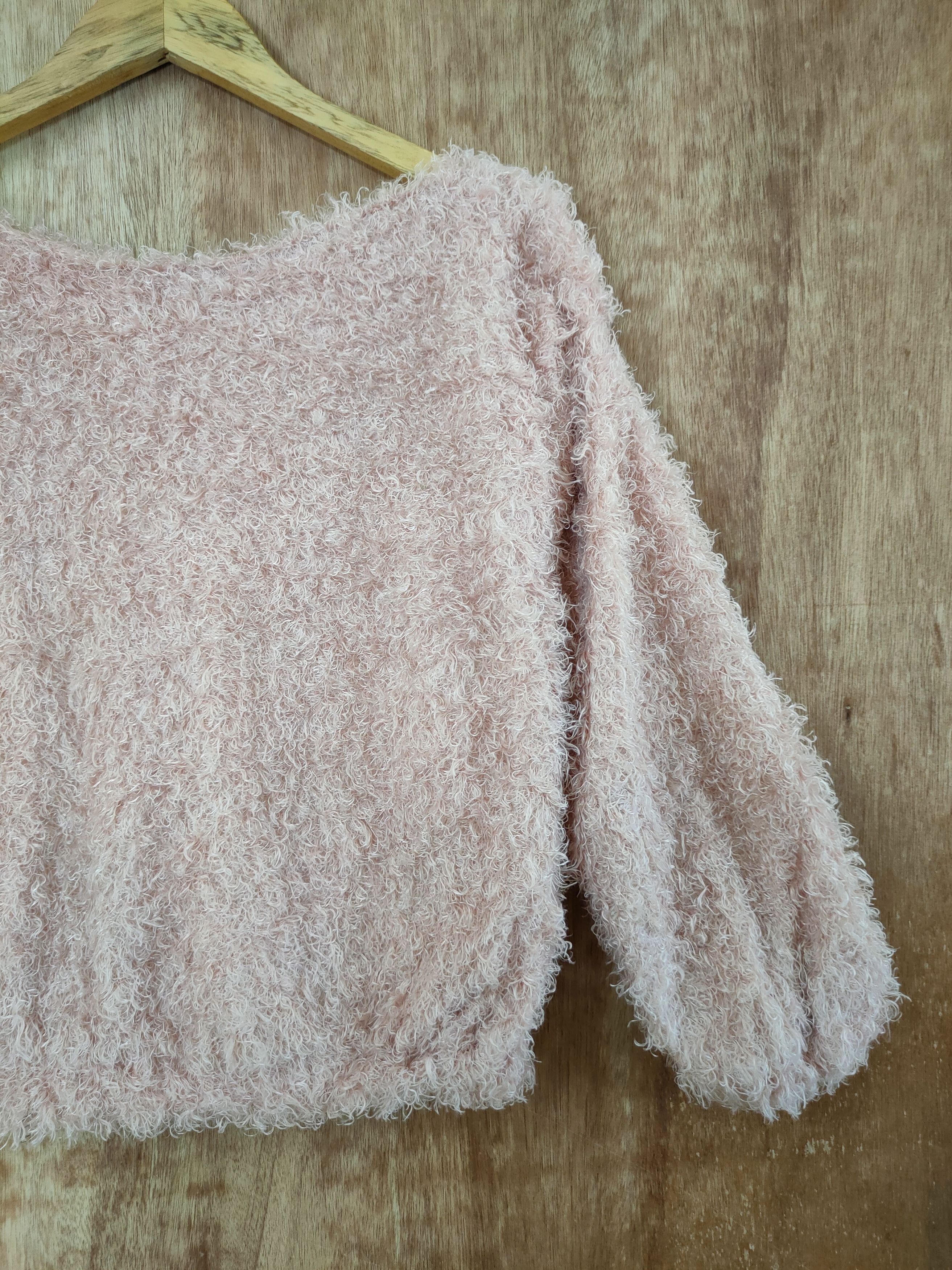 Homespun Knitwear D Vis Mohair Soft Fur shaggy knitwear winter pink #46-512 Size S / US 4 / IT 40 - 10 Thumbnail