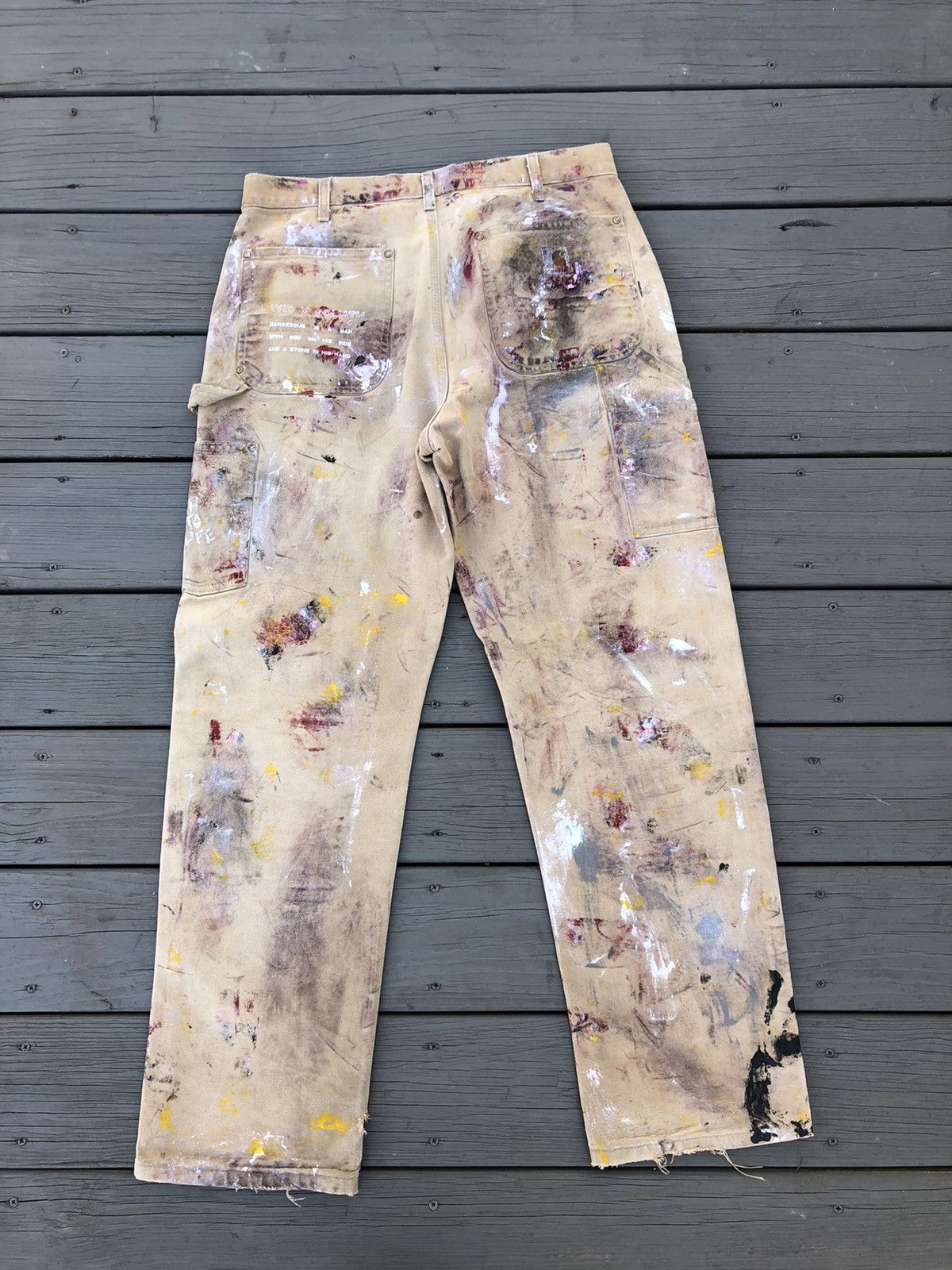 Carhartt Vintage Carhartt Double Knee Painted Carpenter Pants Size US 33 - 2 Thumbnail