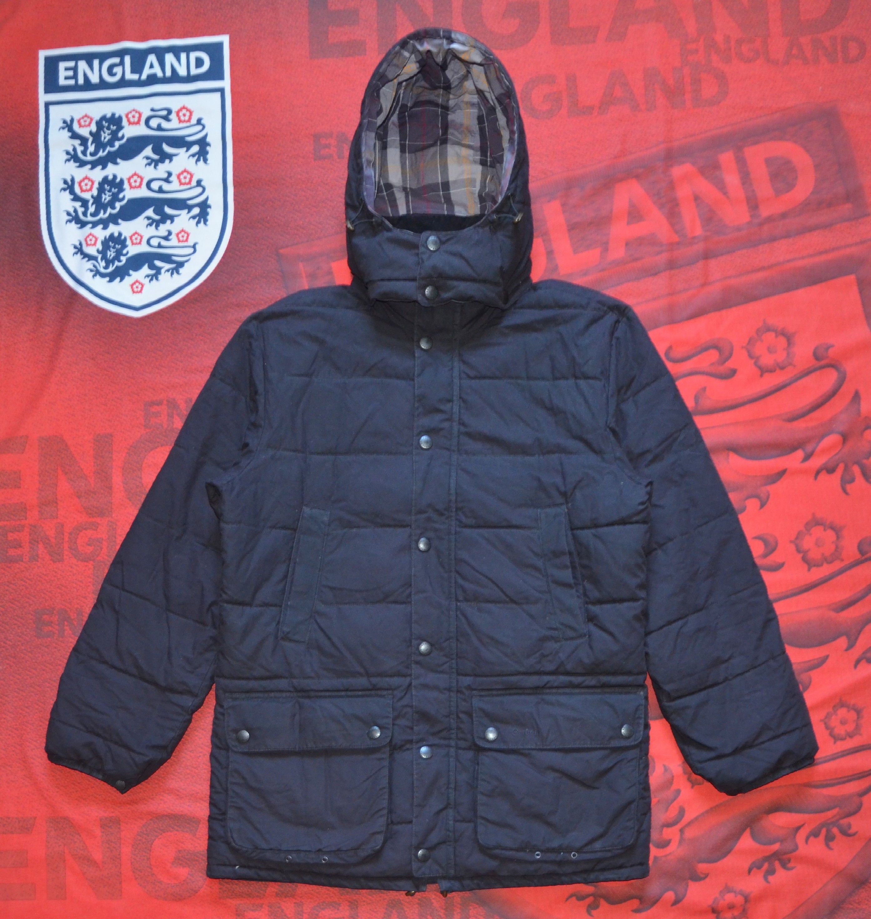 Barbour × Wax London Barbour Hemmingford Wax Mens Jacket With A Hood Size L Navy Size US L / EU 52-54 / 3 - 1 Thumbnail