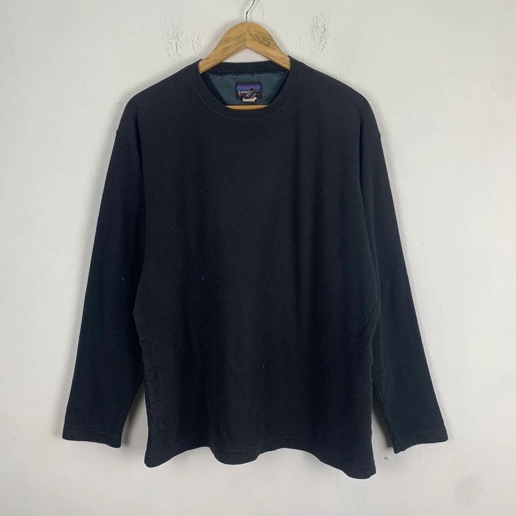 Patagonia × Vintage Vintage Patagonia Black Spell Out Blank Long Sleeve Tee Size US L / EU 52-54 / 3 - 1 Thumbnail
