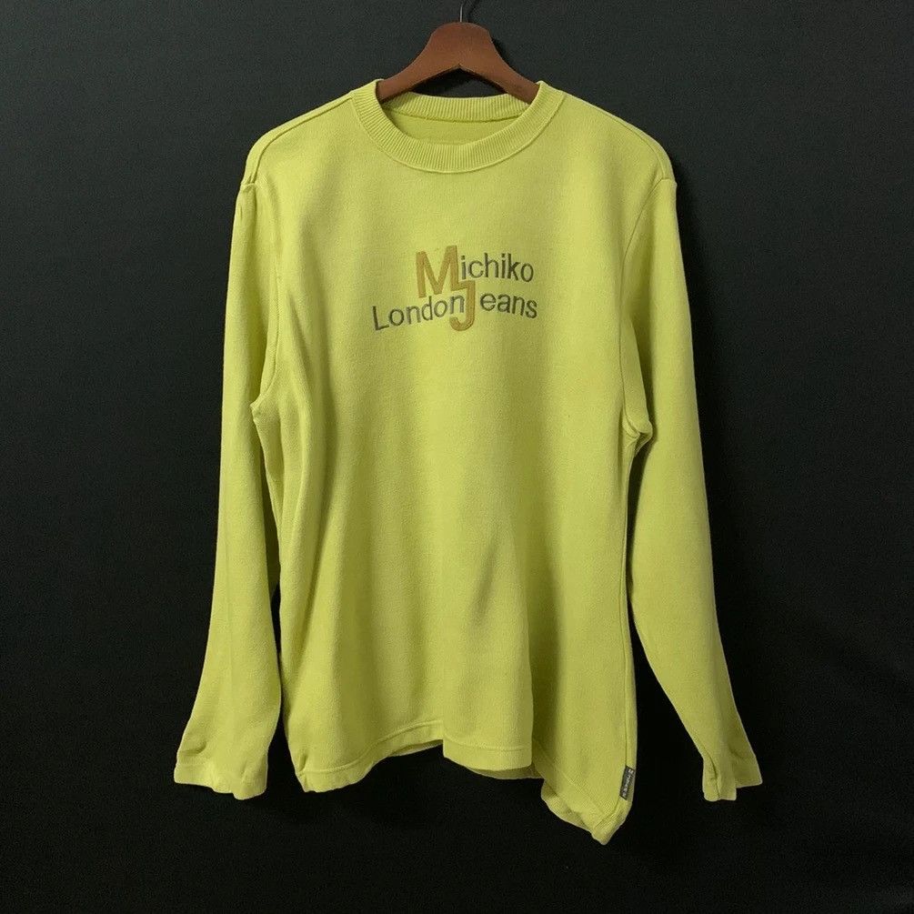 Michiko Koshino × Michiko Koshino London × Vintage Vintage Michiko London Jeans Spell Out Long Sleeve Tee Size US S / EU 44-46 / 1 - 1 Thumbnail