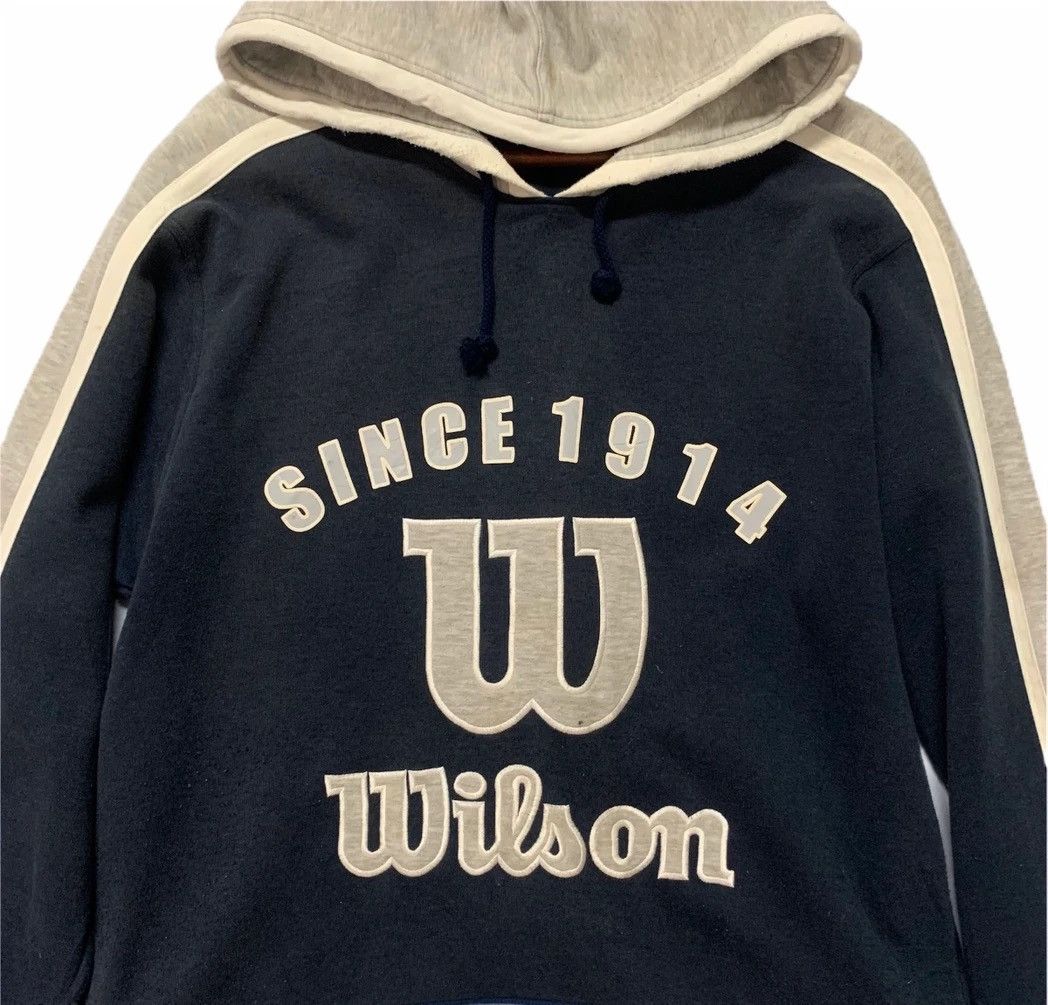 Vintage × Wilson Vintage Wilson Big Logo Hoodie Spell Out Pullover Sweater Size US M / EU 48-50 / 2 - 2 Thumbnail